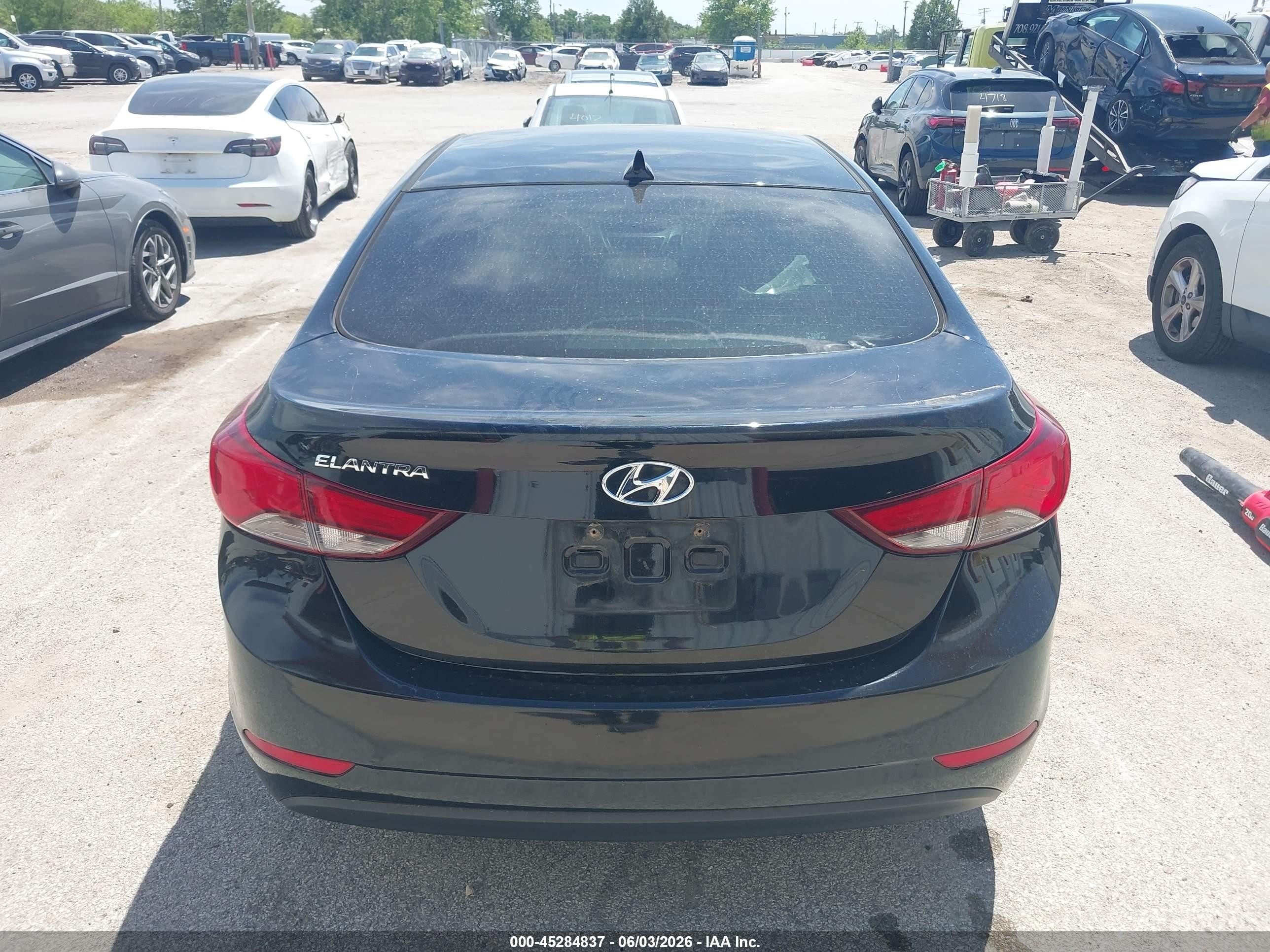 2015 Hyundai Elantra Se Black vin: KMHDH4AE4FU263326