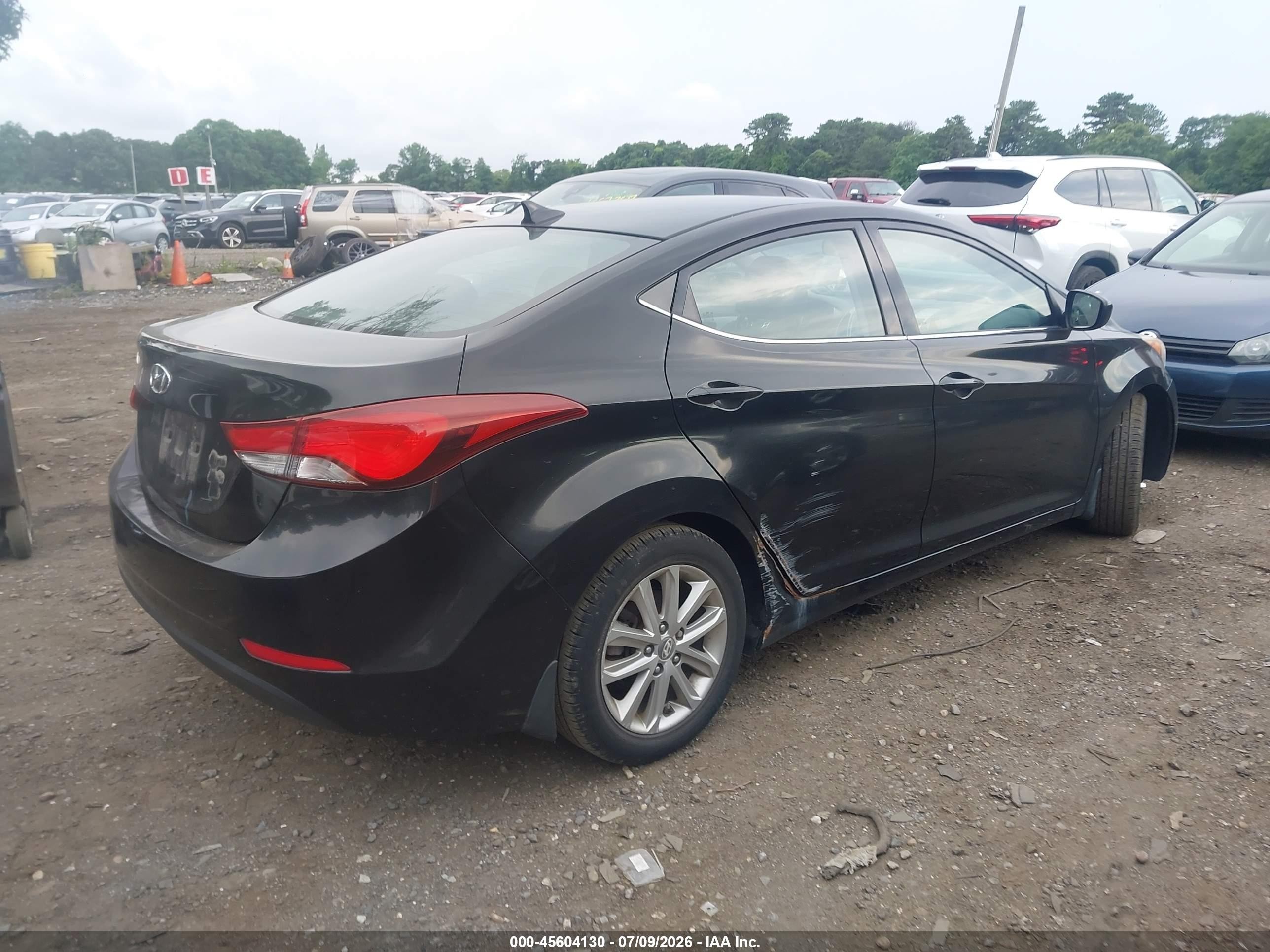 2015 Hyundai Elantra Se Черный vin: KMHDH4AE4FU286122