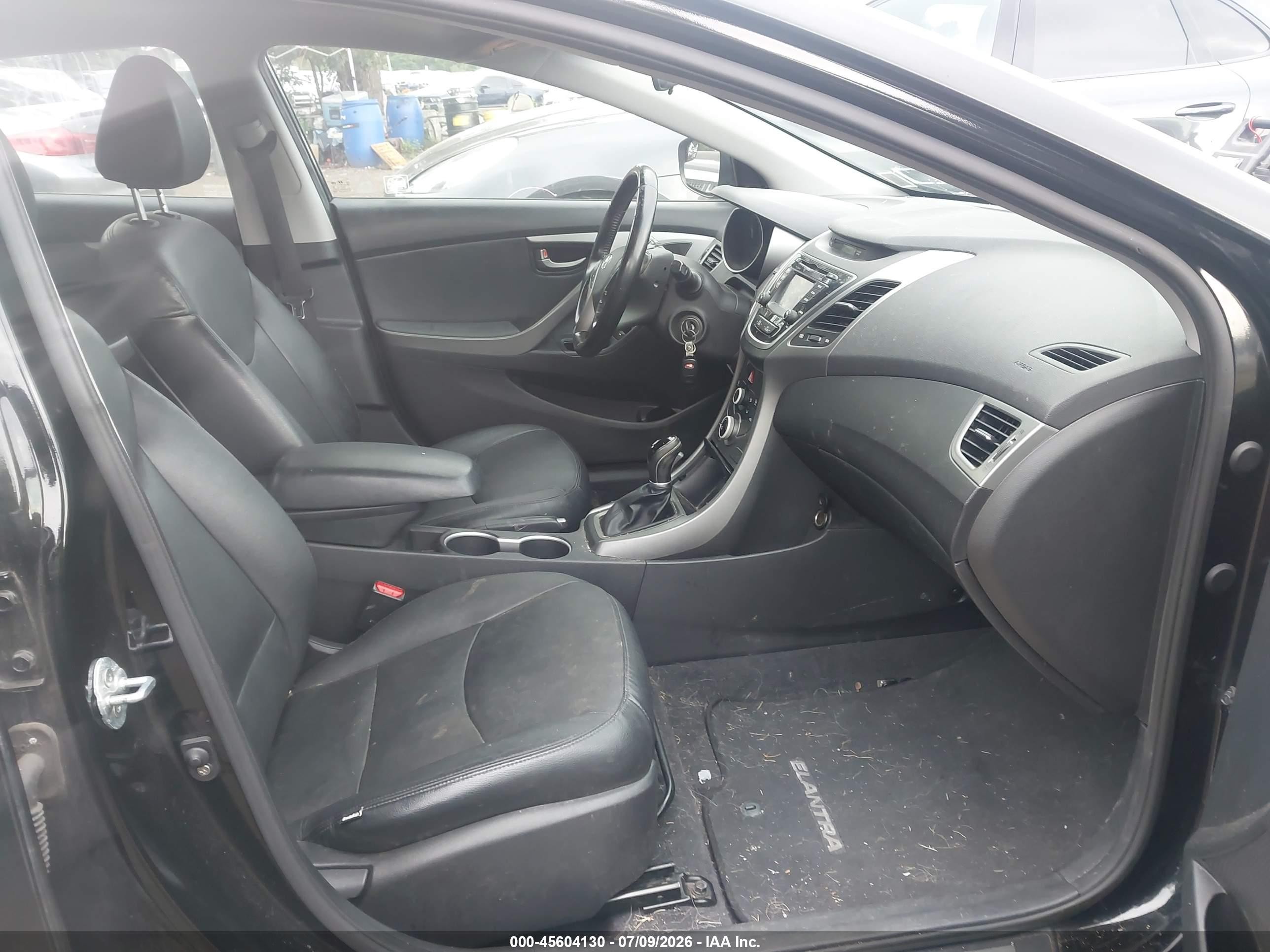 2015 Hyundai Elantra Se Черный vin: KMHDH4AE4FU286122
