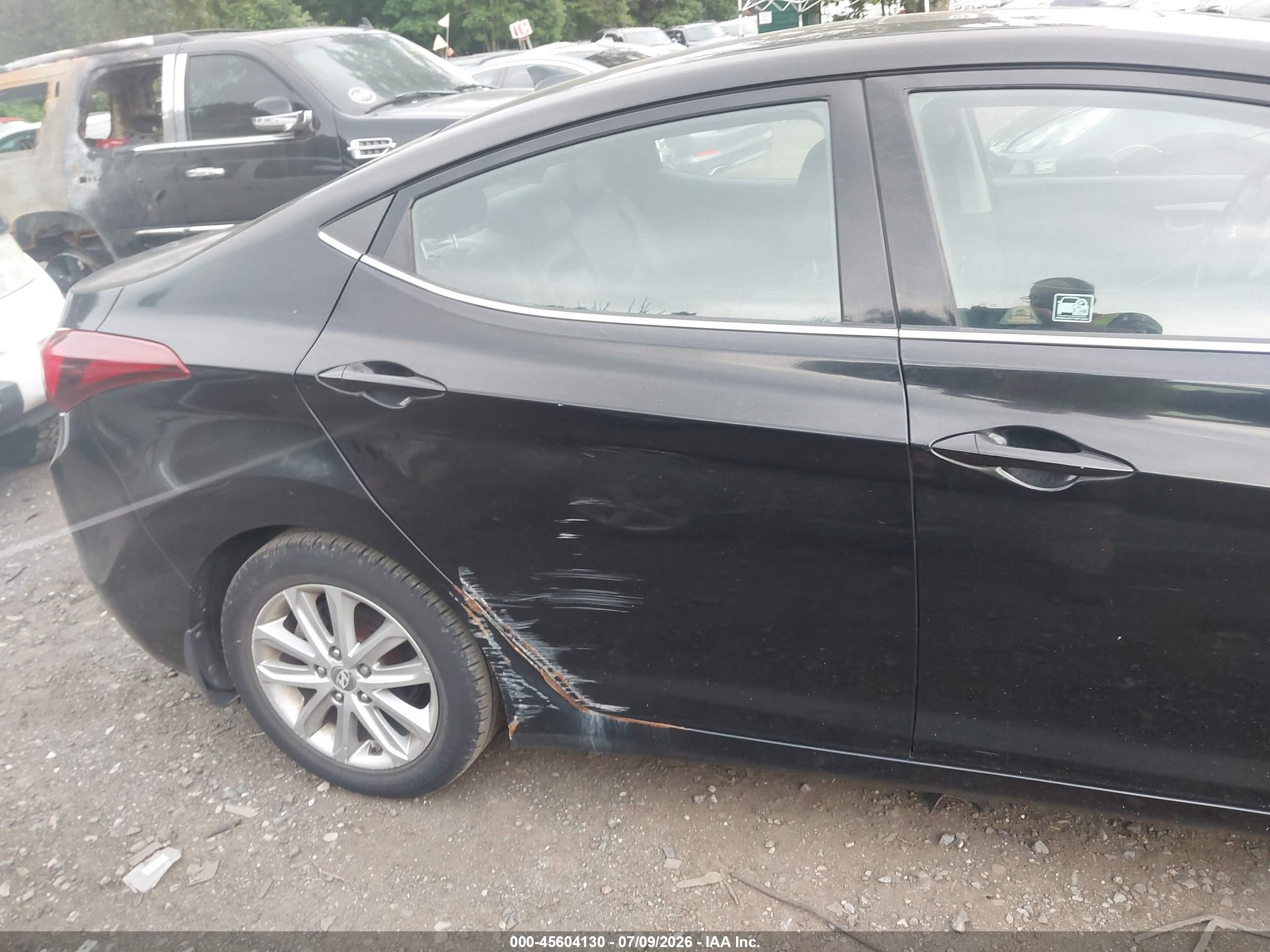 2015 Hyundai Elantra Se Черный vin: KMHDH4AE4FU286122