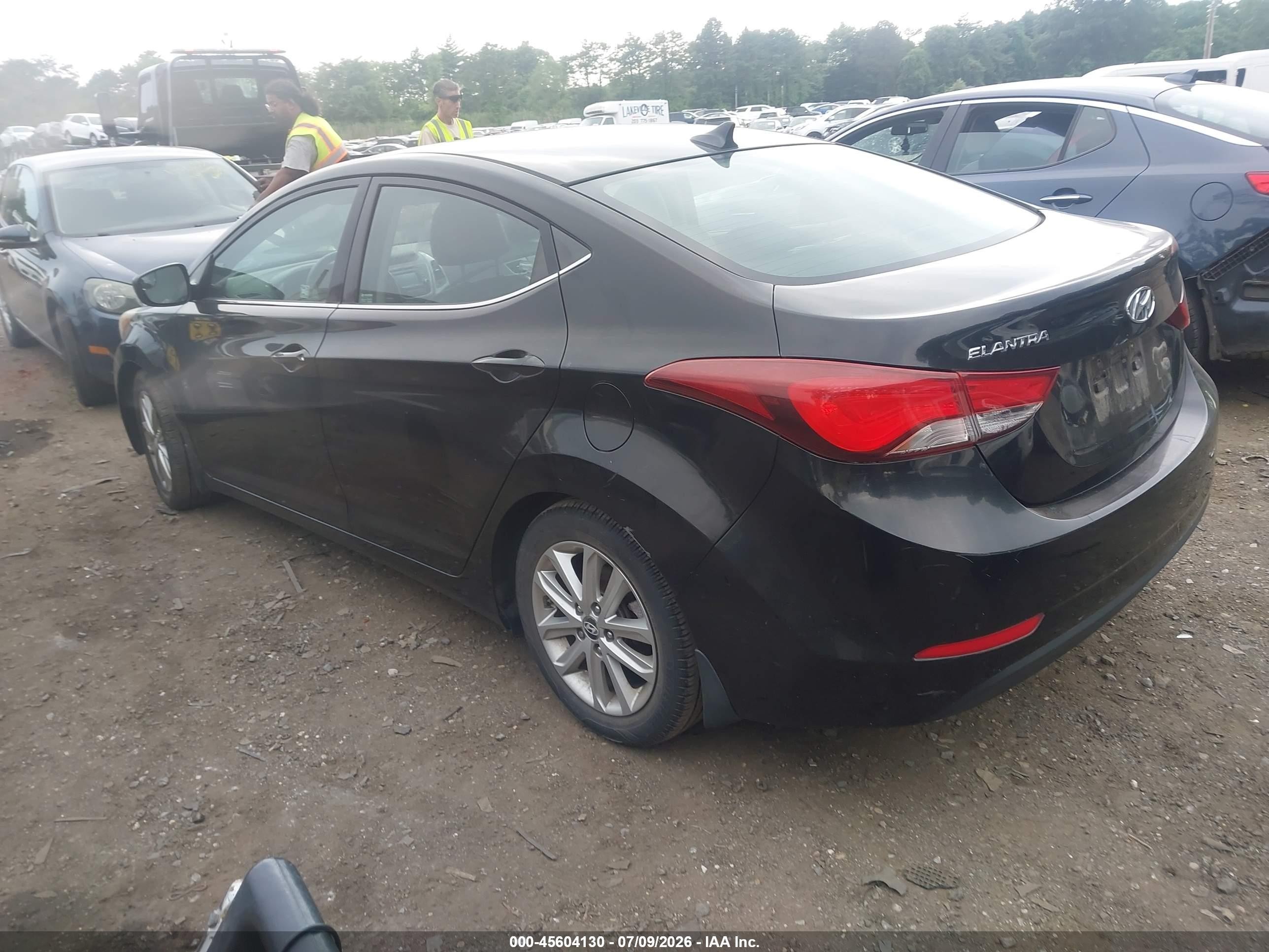 2015 Hyundai Elantra Se Черный vin: KMHDH4AE4FU286122