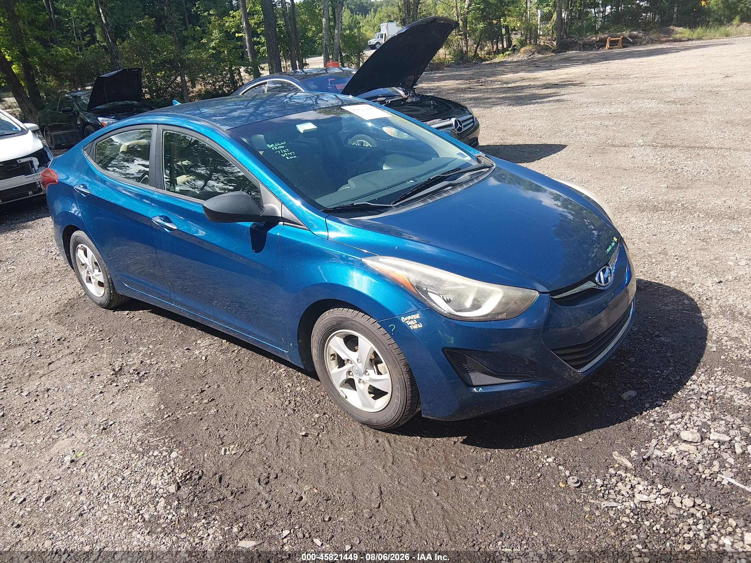 2015 Hyundai Elantra Se Blue vin: KMHDH4AE4FU298206