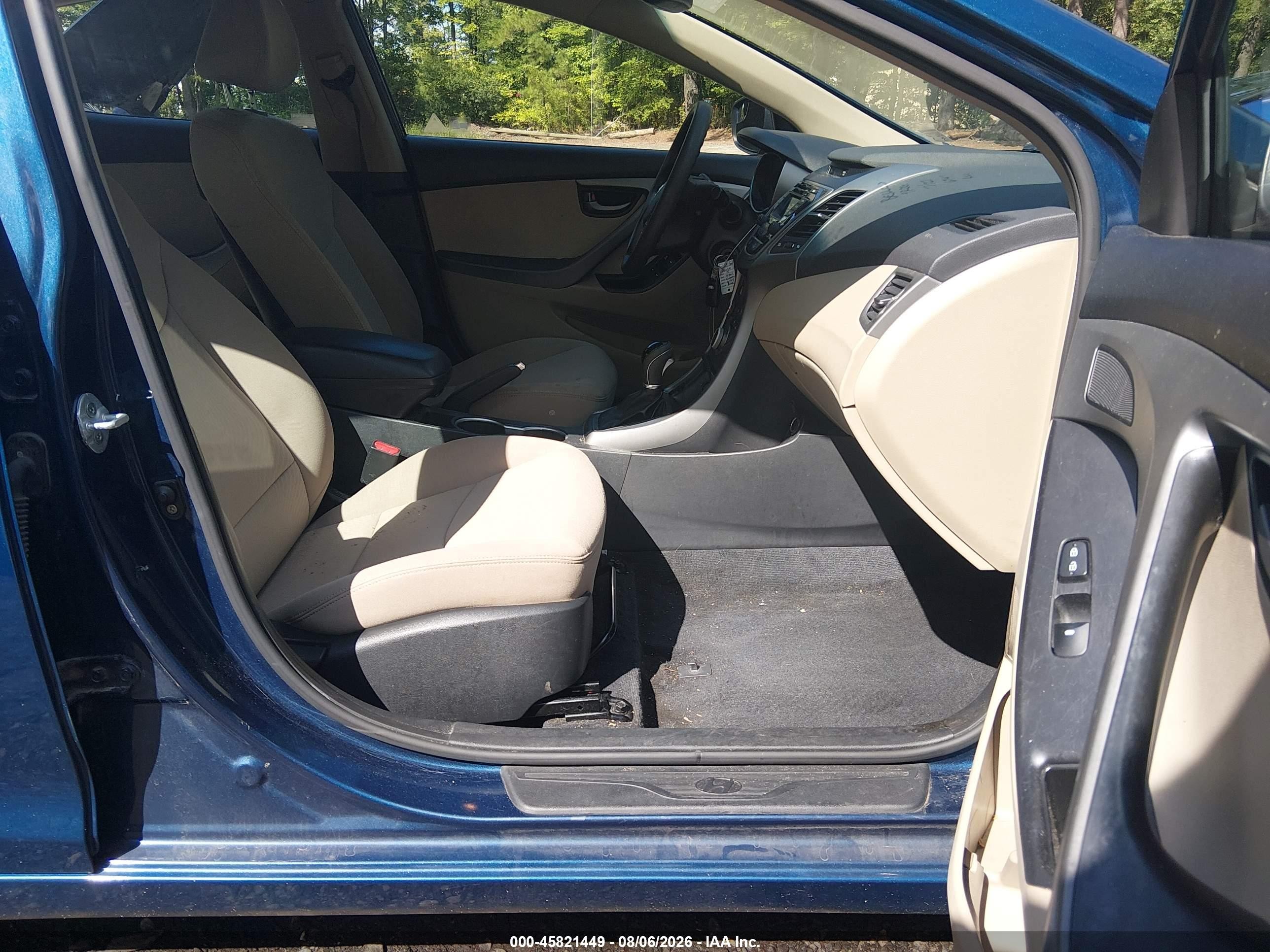 2015 Hyundai Elantra Se Blue vin: KMHDH4AE4FU298206