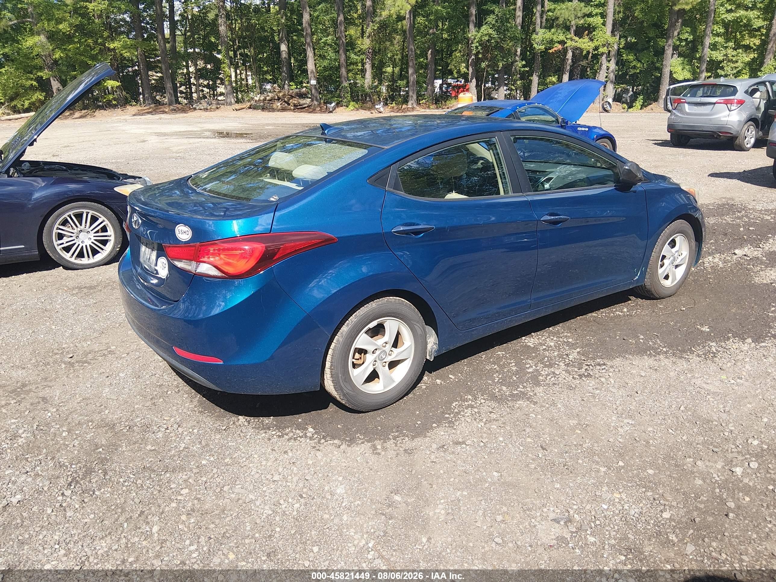 2015 Hyundai Elantra Se Blue vin: KMHDH4AE4FU298206