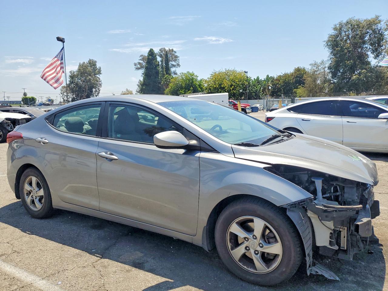 2015 Hyundai Elantra Se Gray vin: KMHDH4AE4FU353821