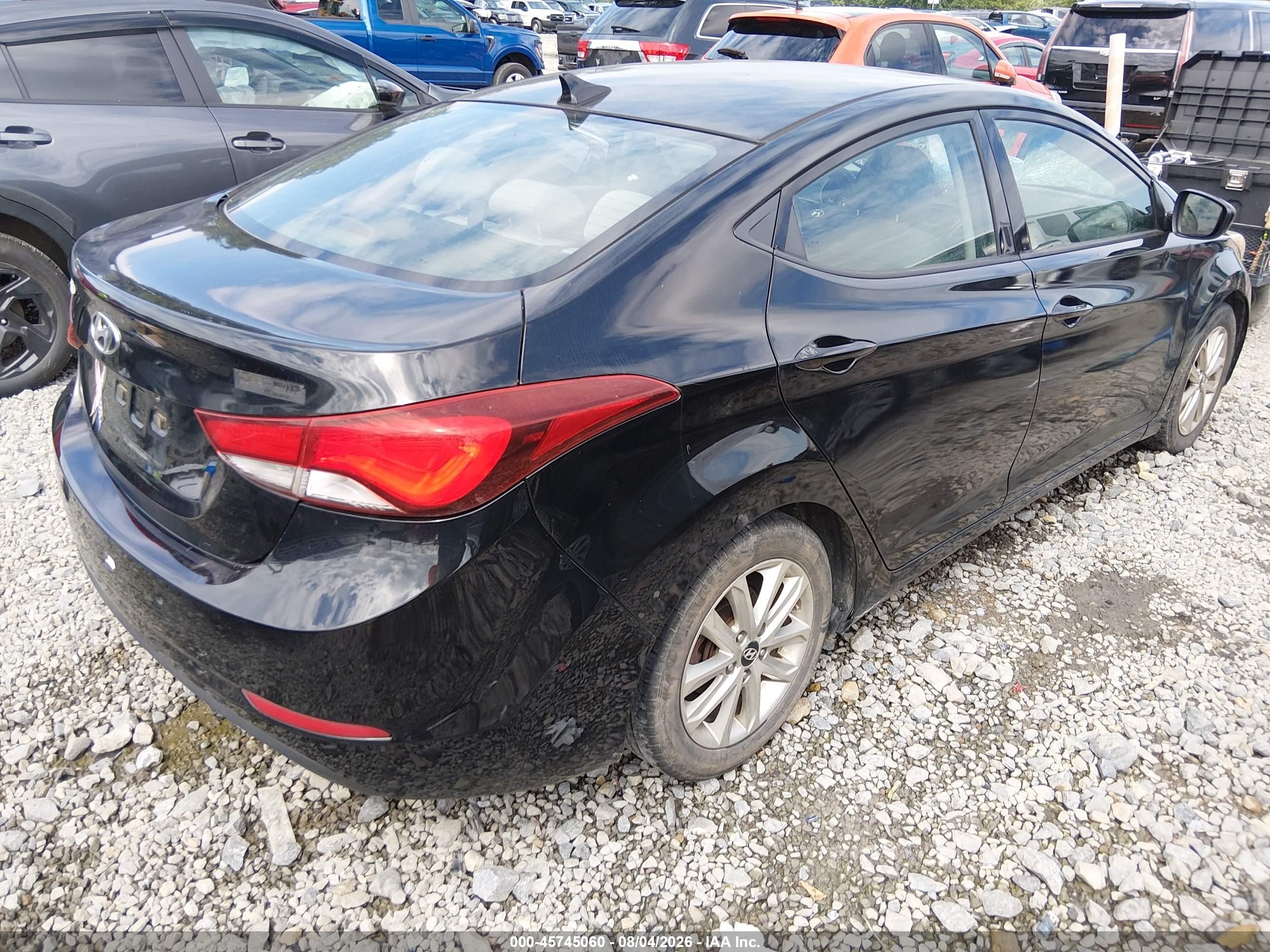 2015 Hyundai Elantra Se Черный vin: KMHDH4AE4FU379531