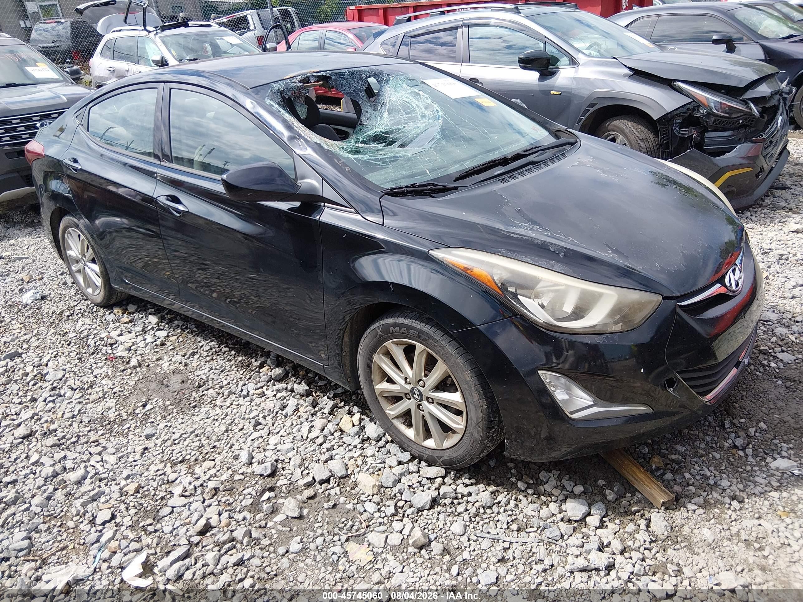 2015 Hyundai Elantra Se Black vin: KMHDH4AE4FU379531