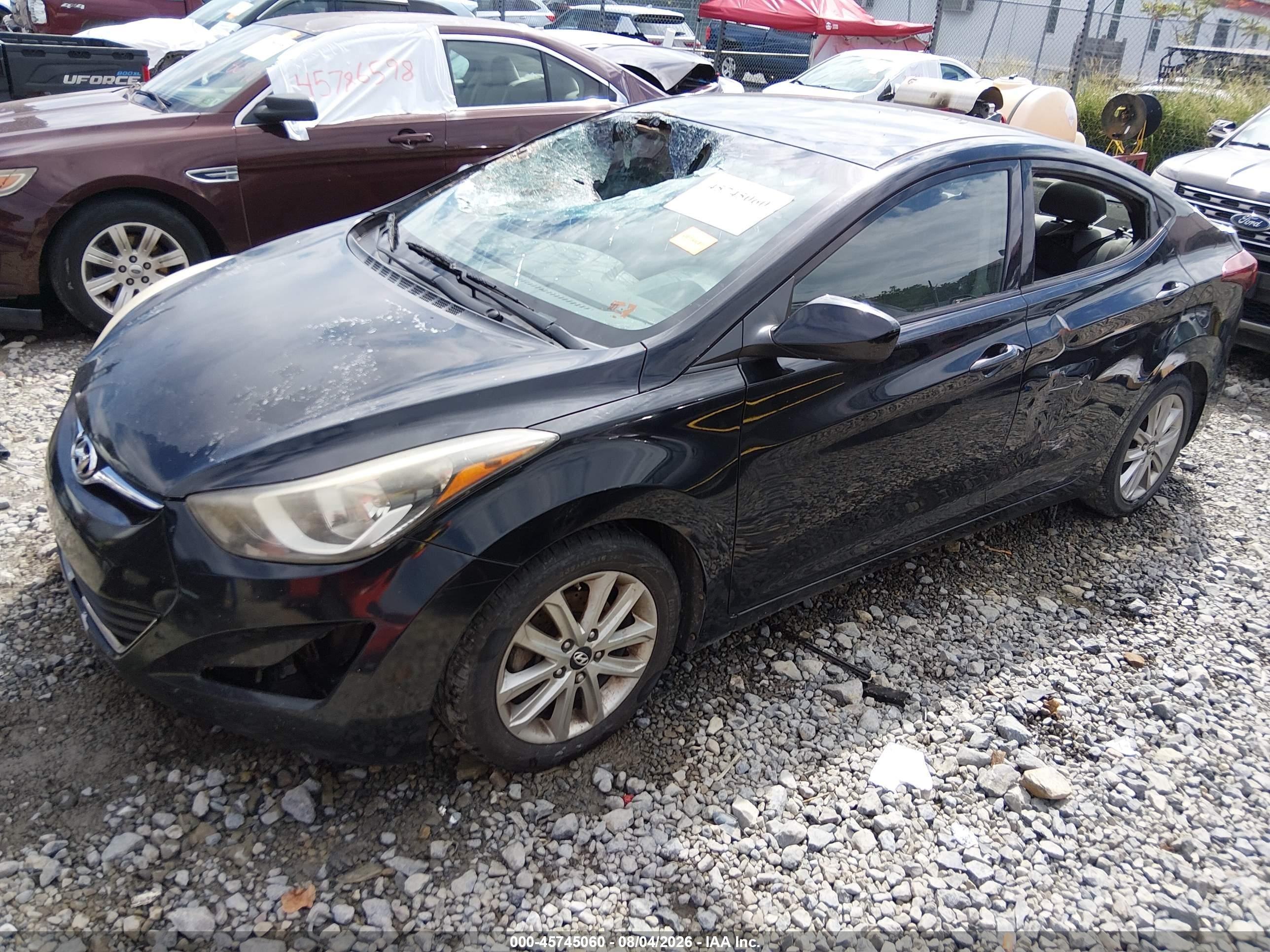 2015 Hyundai Elantra Se Черный vin: KMHDH4AE4FU379531