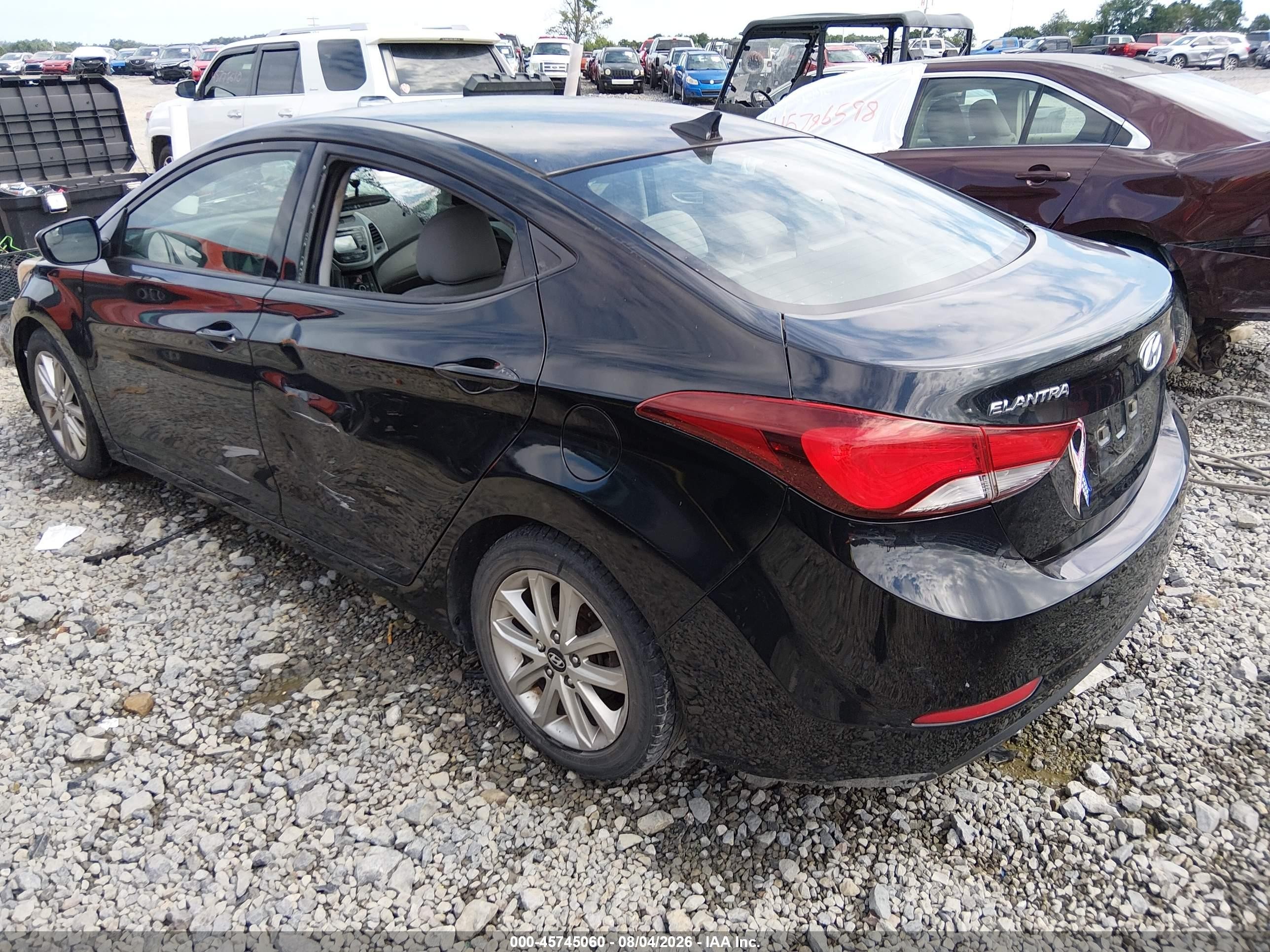 2015 Hyundai Elantra Se Черный vin: KMHDH4AE4FU379531