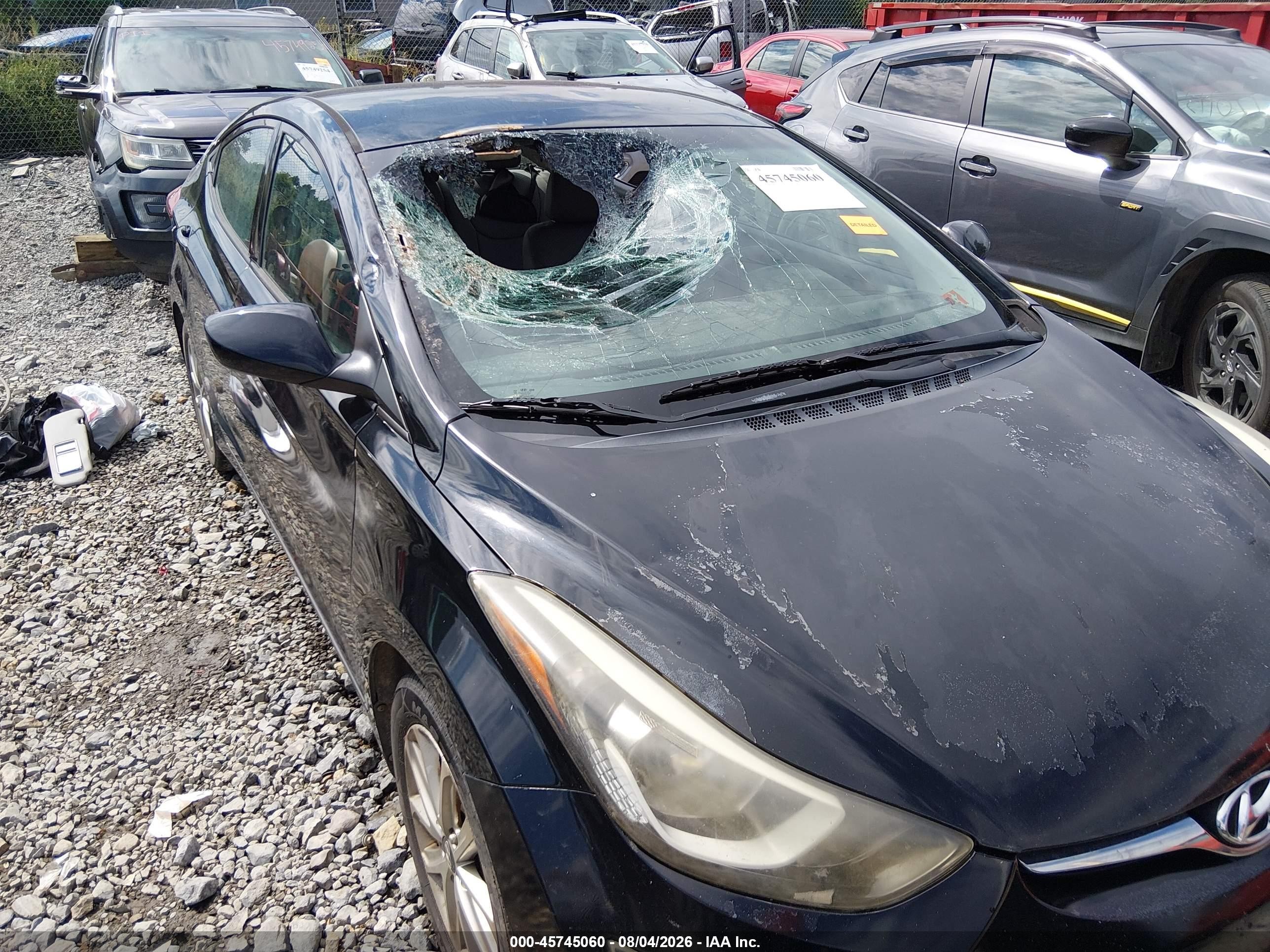 2015 Hyundai Elantra Se Черный vin: KMHDH4AE4FU379531