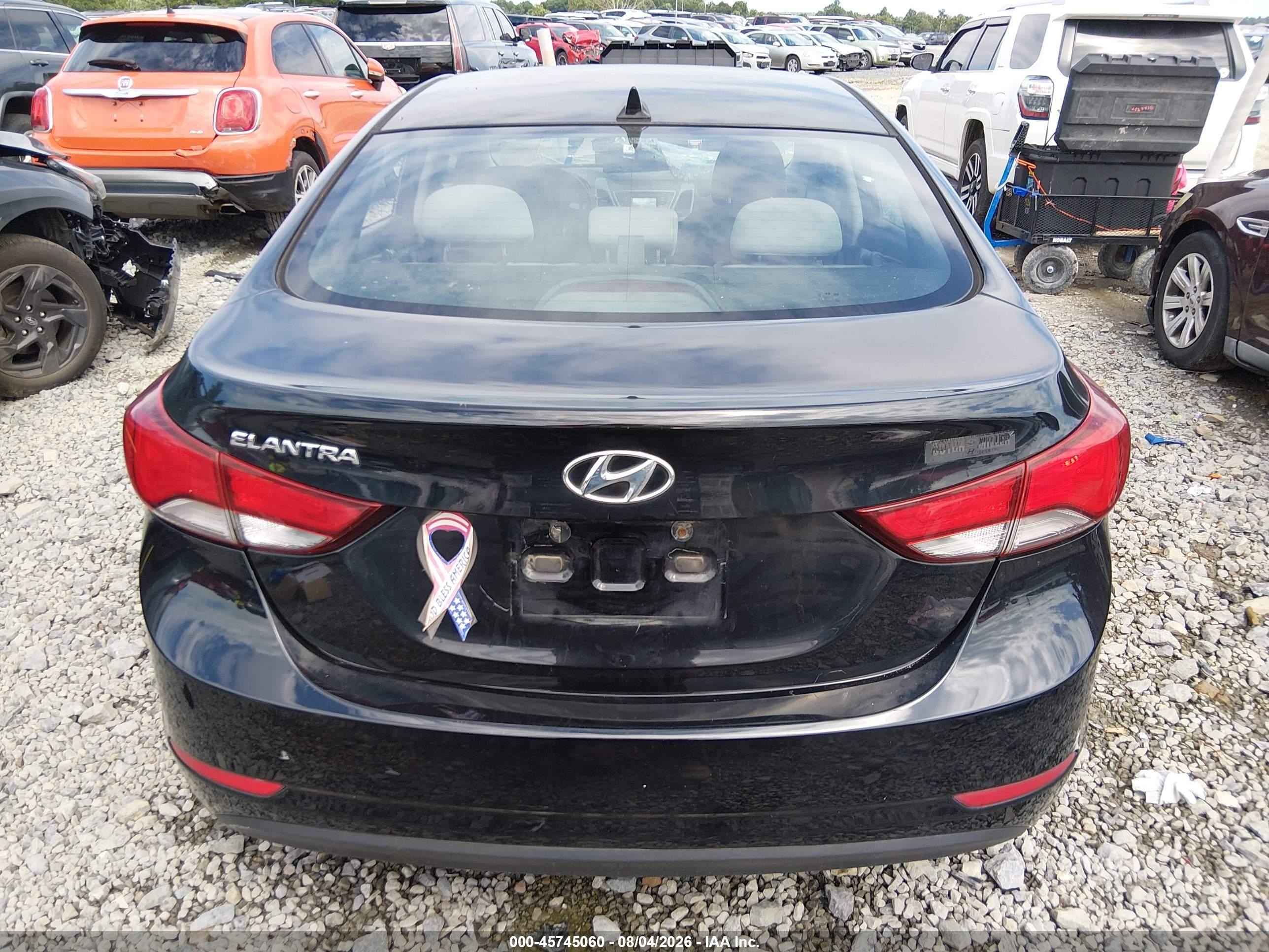 2015 Hyundai Elantra Se Черный vin: KMHDH4AE4FU379531