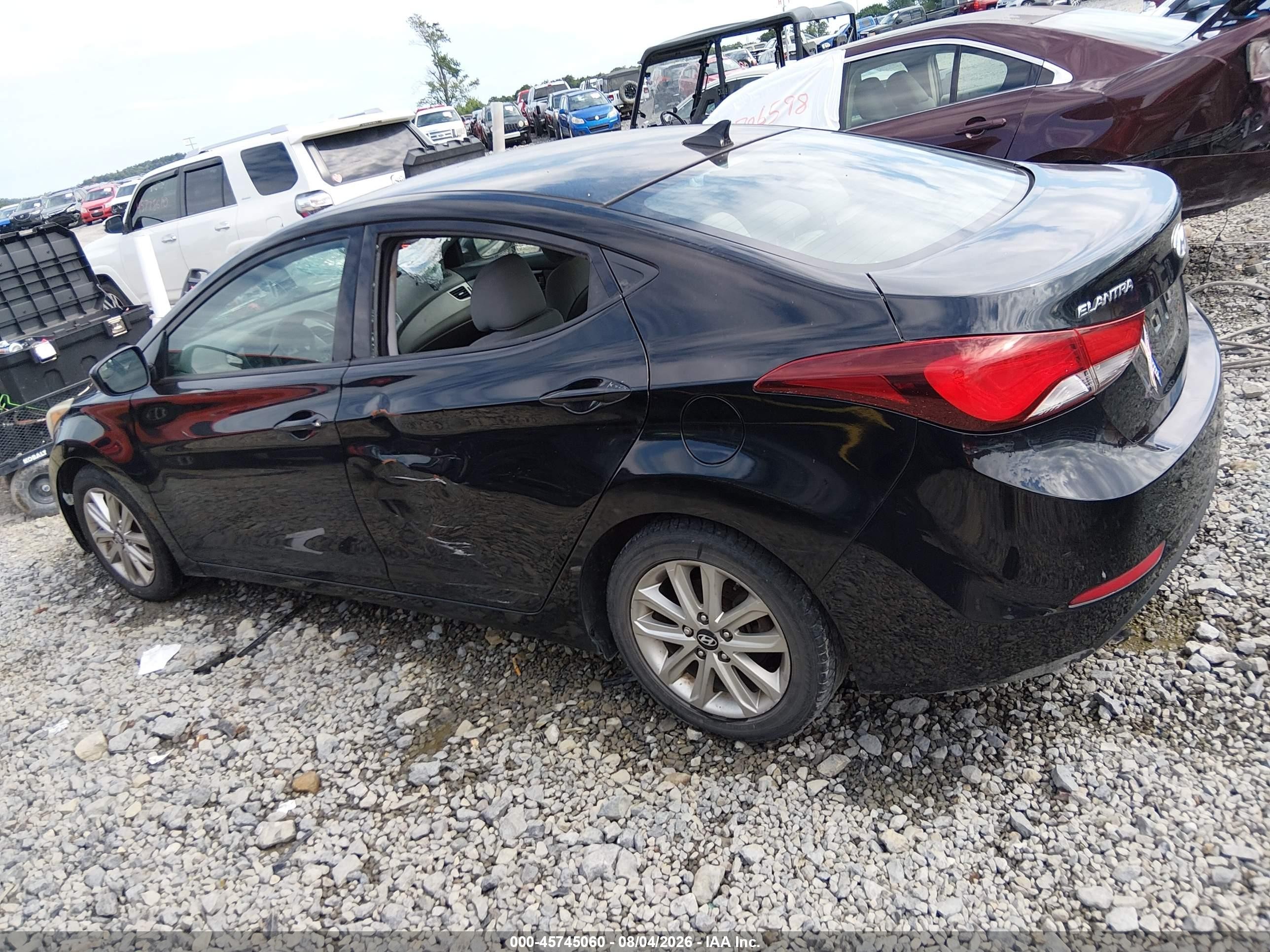 2015 Hyundai Elantra Se Черный vin: KMHDH4AE4FU379531