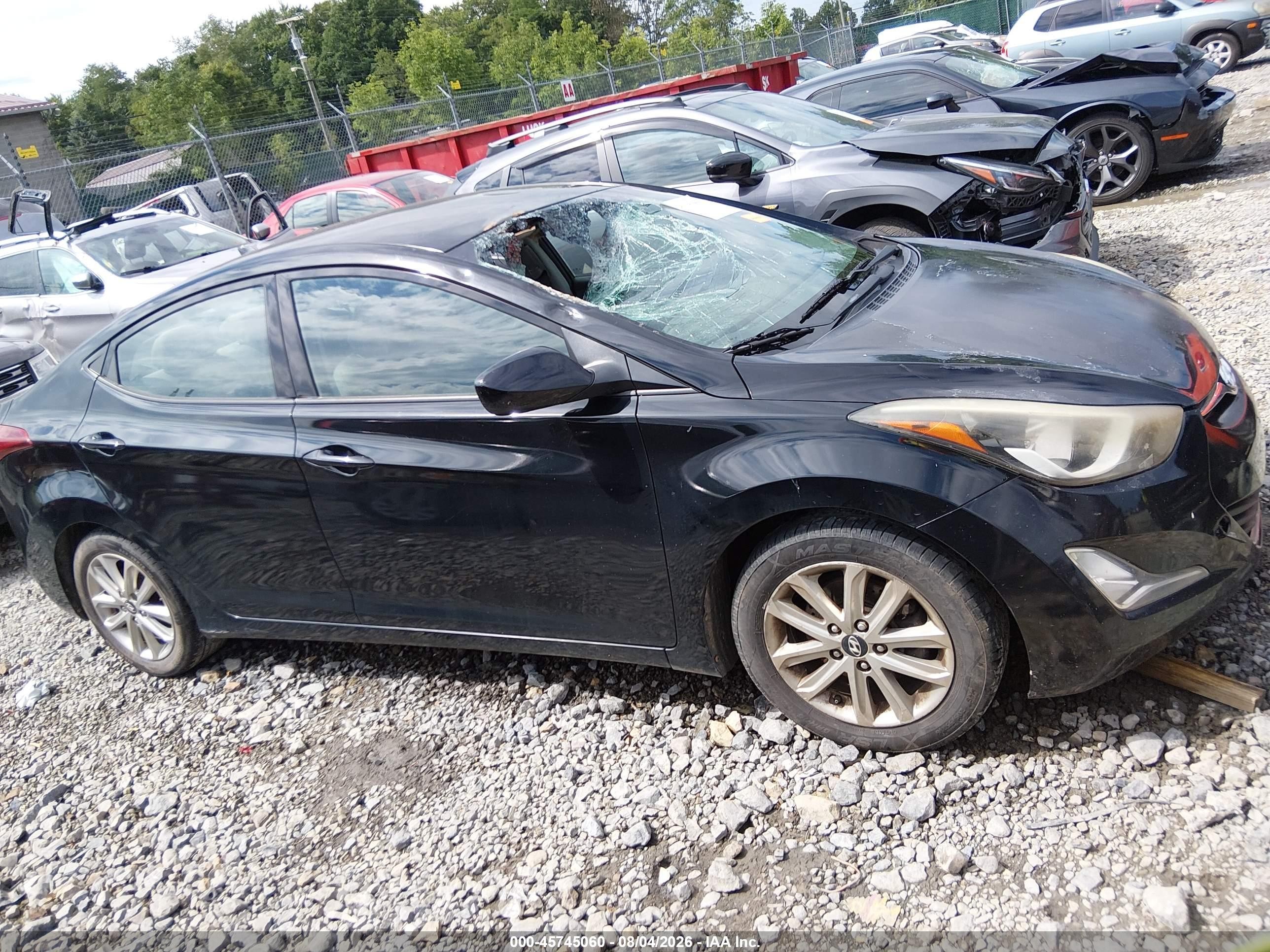 2015 Hyundai Elantra Se Черный vin: KMHDH4AE4FU379531