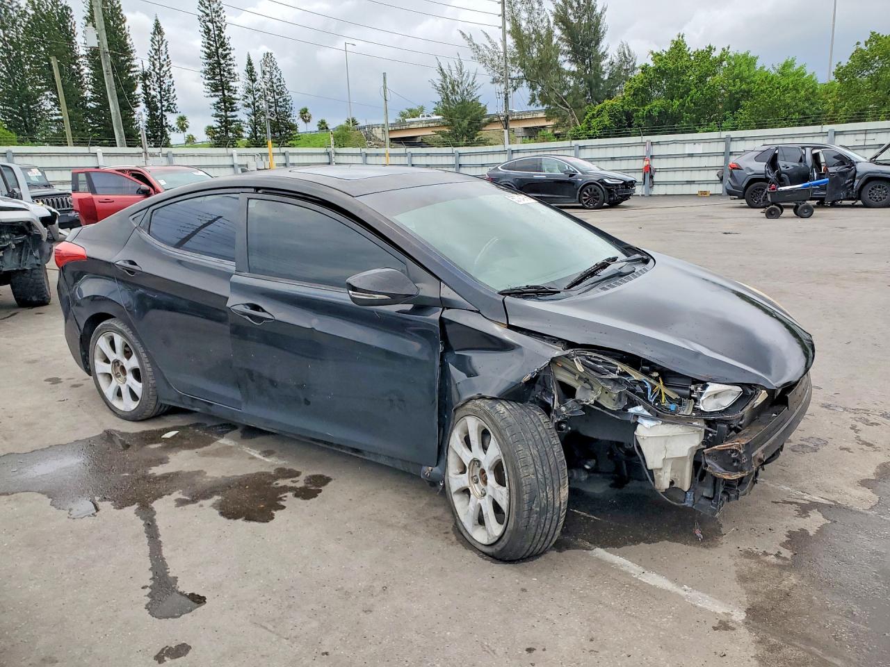 2011 Hyundai Elantra Gls/ltd Black vin: KMHDH4AE5BU084500