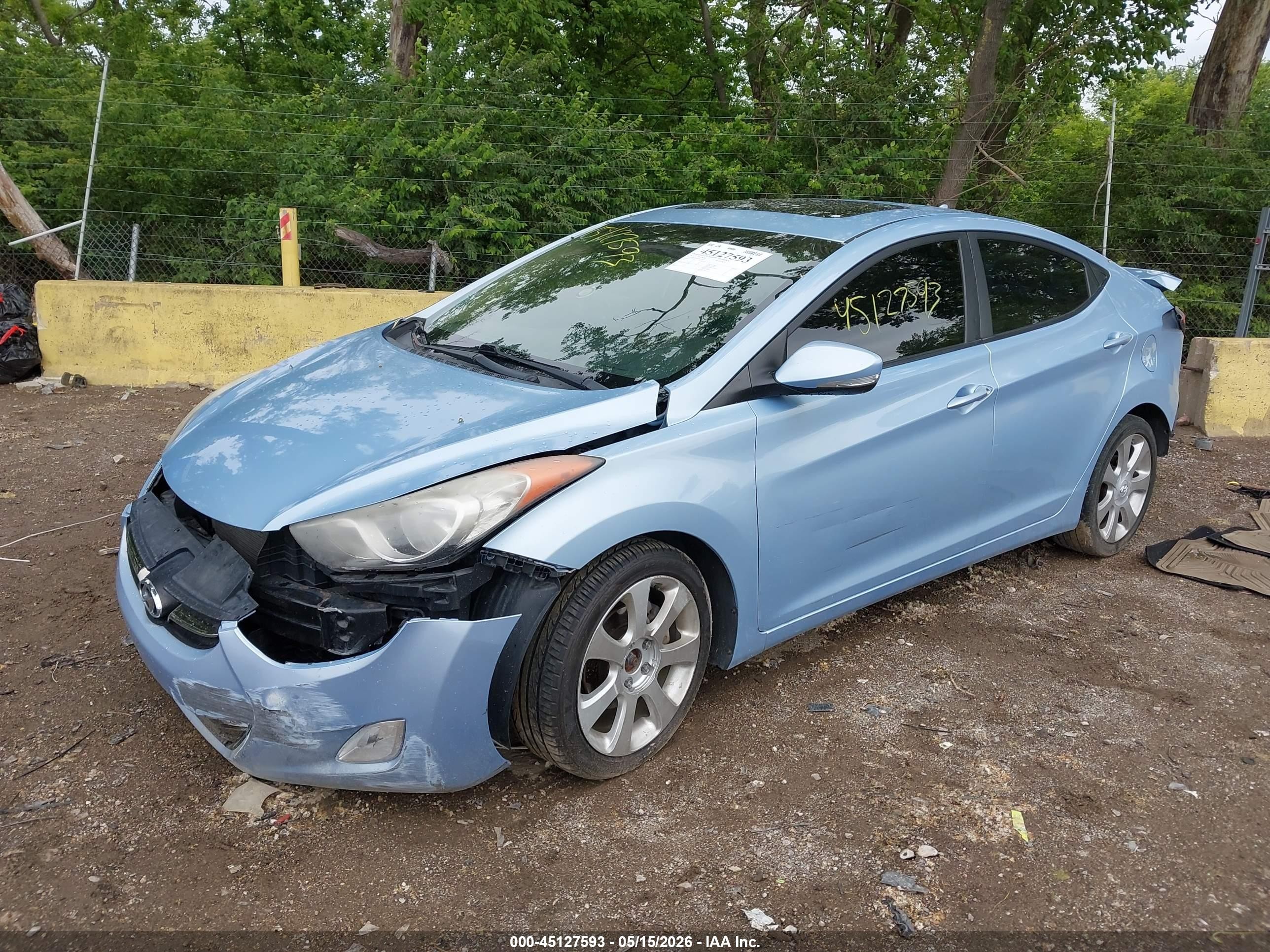 2011 Hyundai Elantra Limited (ulsan Plant) Light Blue vin: KMHDH4AE5BU119519
