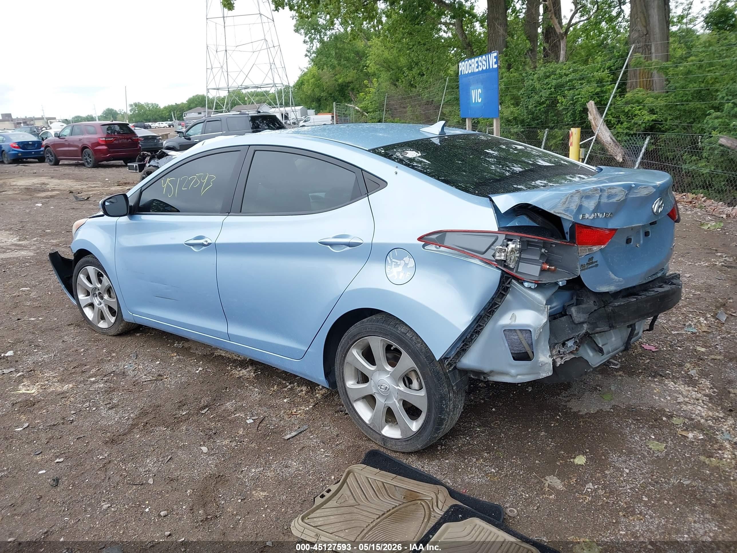 2011 Hyundai Elantra Limited (ulsan Plant) Light Blue vin: KMHDH4AE5BU119519