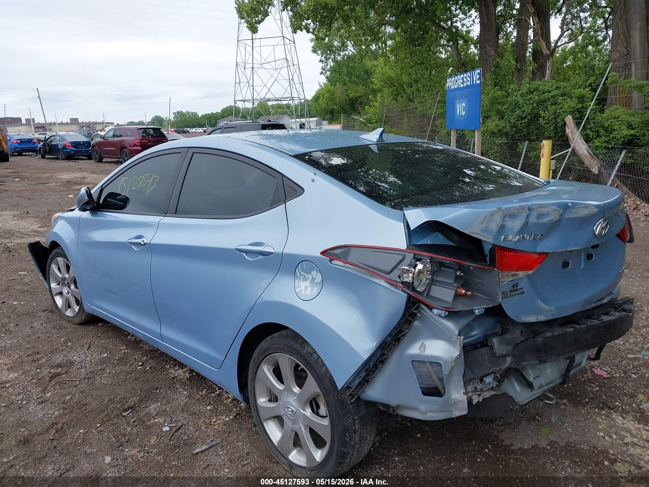 2011 Hyundai Elantra Limited (ulsan Plant) Light Blue vin: KMHDH4AE5BU119519