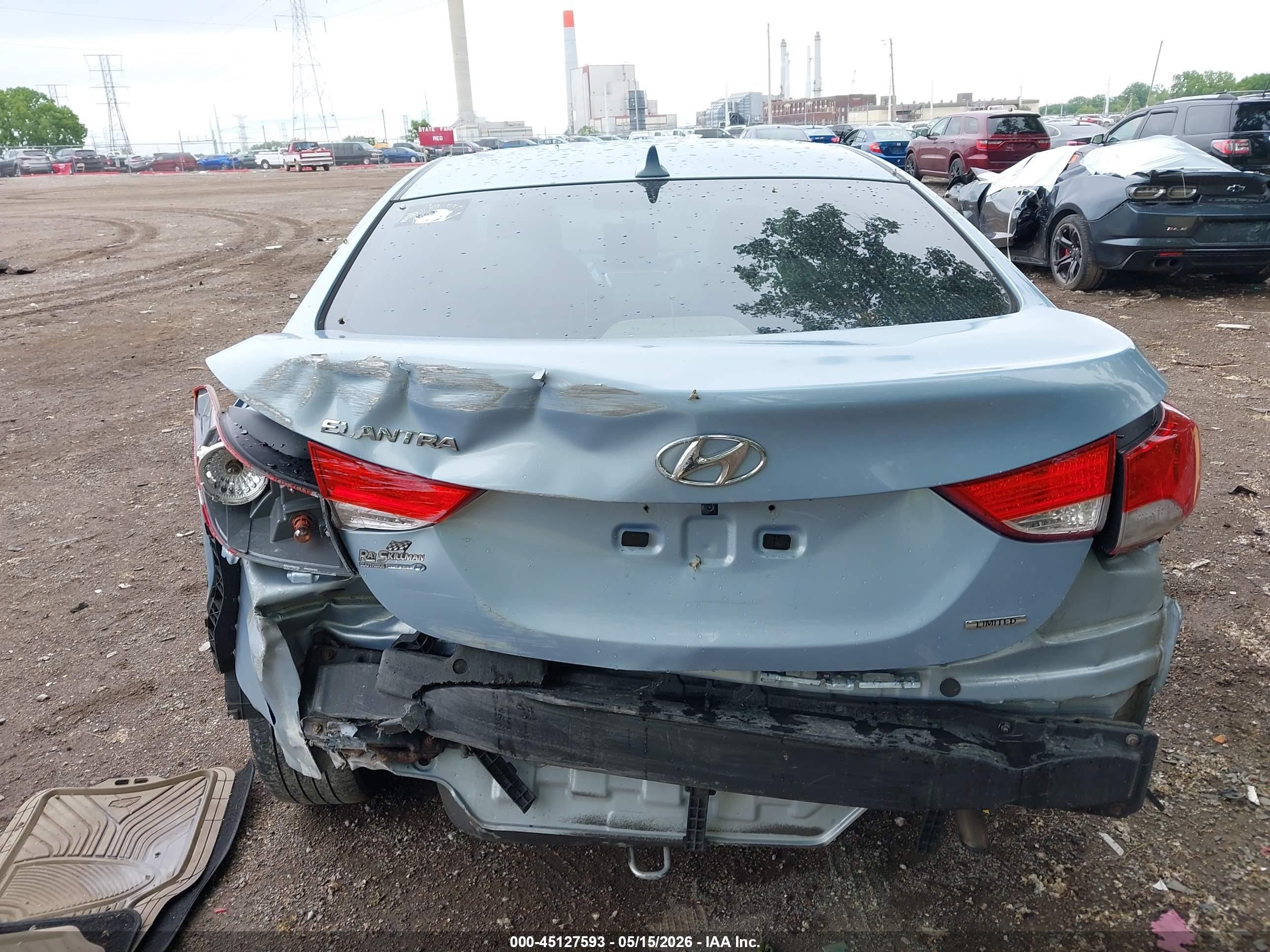 2011 Hyundai Elantra Limited (ulsan Plant) Light Blue vin: KMHDH4AE5BU119519