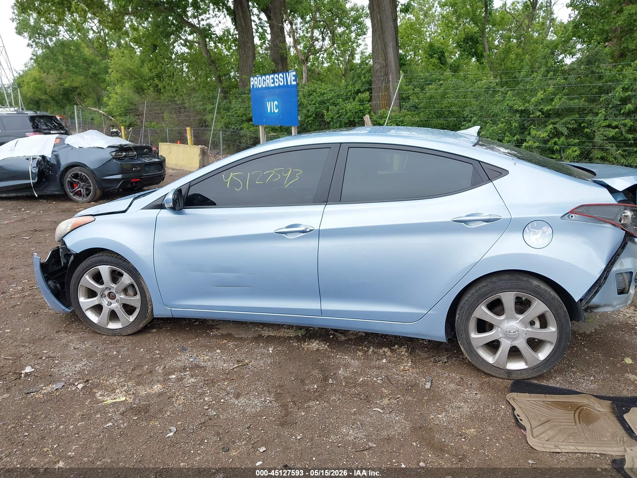2011 Hyundai Elantra Limited (ulsan Plant) Light Blue vin: KMHDH4AE5BU119519