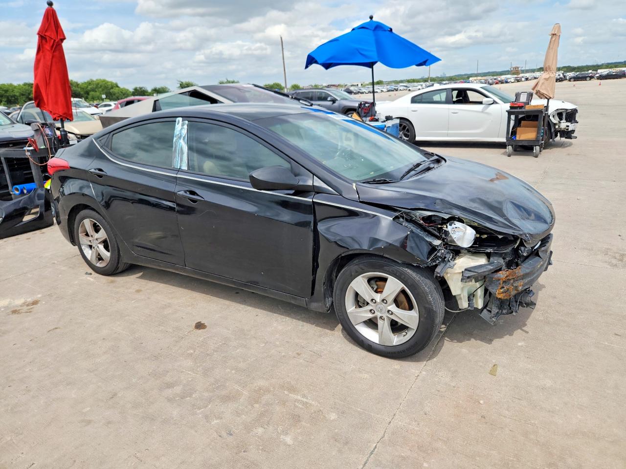 2011 Hyundai Elantra Gls Black vin: KMHDH4AE5BU135381