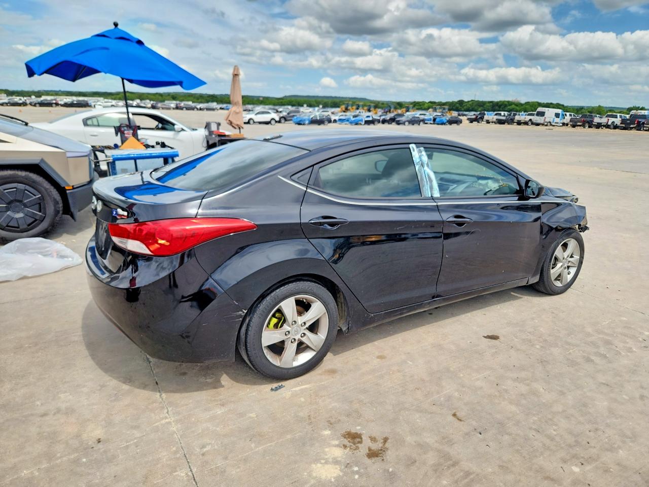 2011 Hyundai Elantra Gls Black vin: KMHDH4AE5BU135381