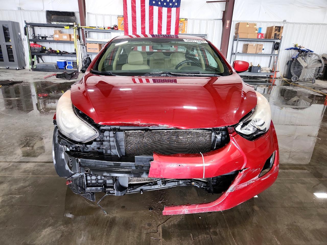 2011 Hyundai Elantra Gls Maroon vin: KMHDH4AE5BU138295