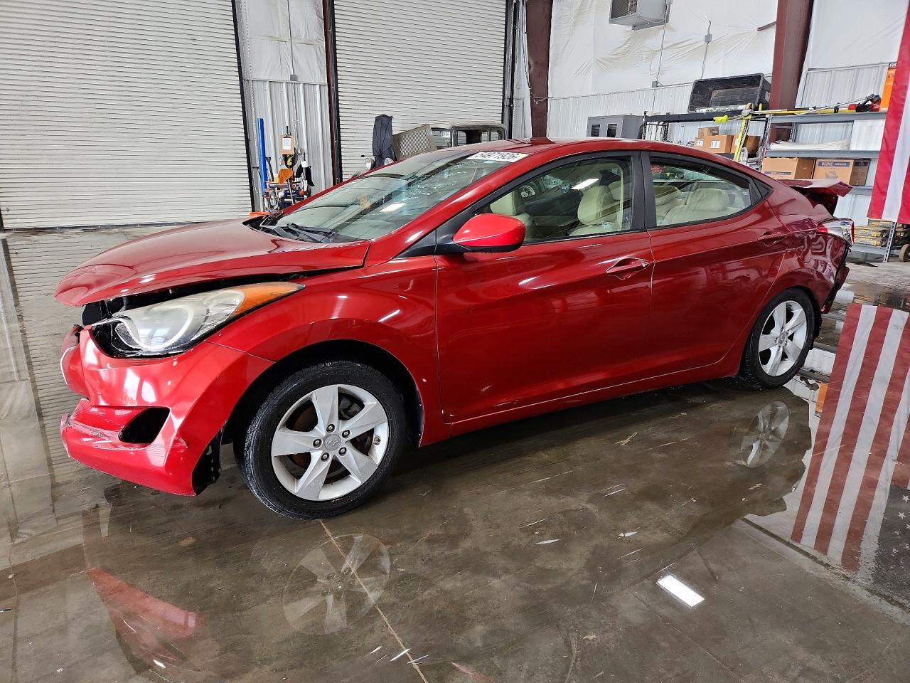 2011 Hyundai Elantra Gls Maroon vin: KMHDH4AE5BU138295