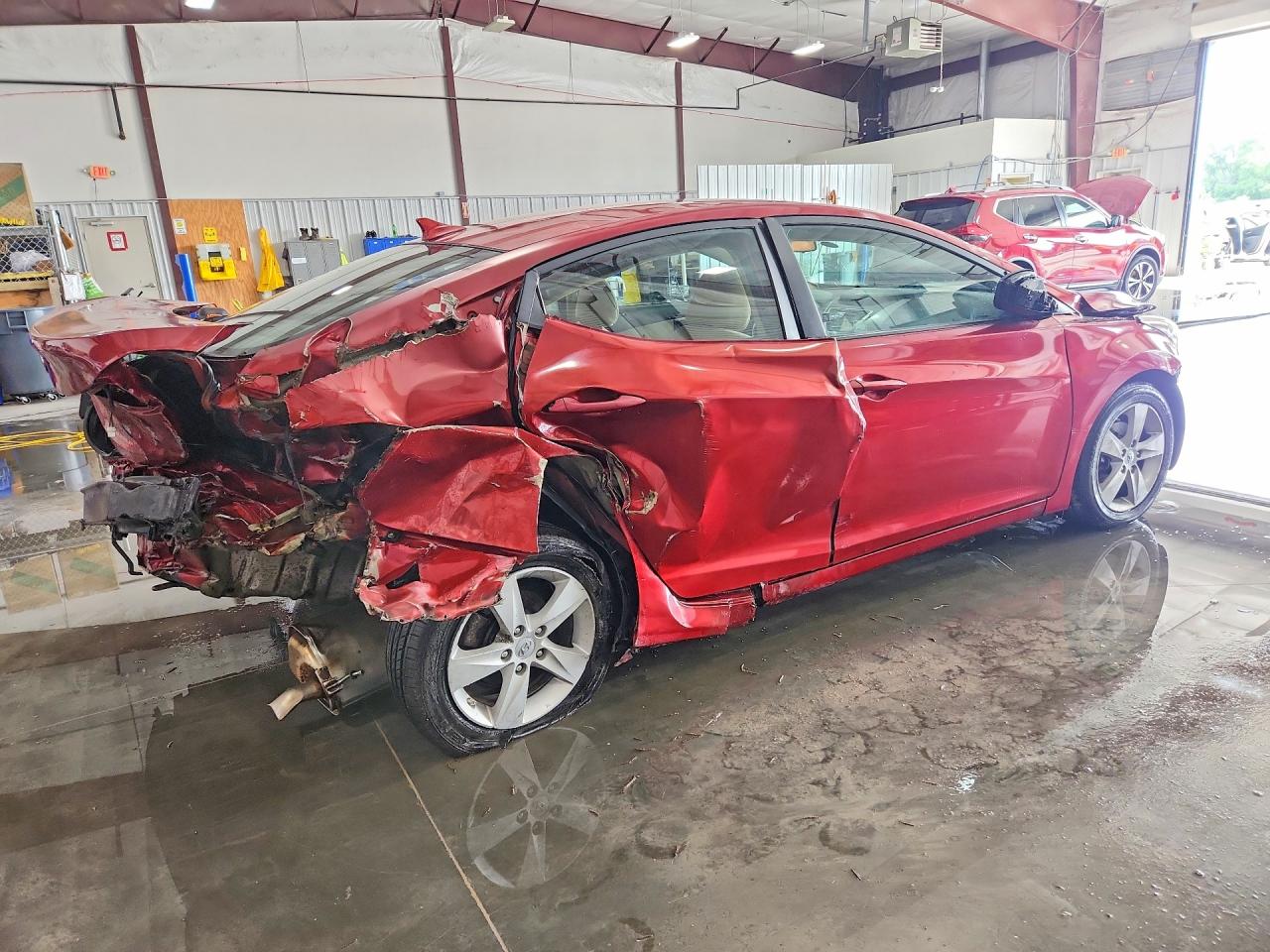 2011 Hyundai Elantra Gls Maroon vin: KMHDH4AE5BU138295