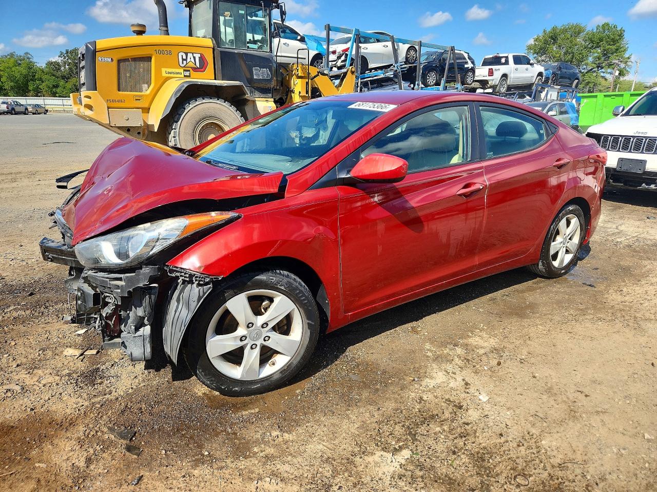 2011 Hyundai Elantra Gls Red vin: KMHDH4AE5BU146591