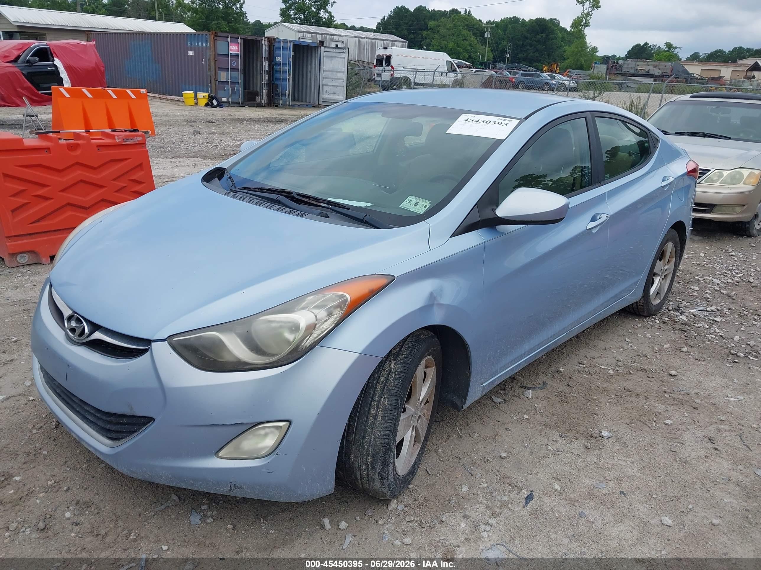 2012 Hyundai Elantra Gls (ulsan Plant) Синий vin: KMHDH4AE5CU191645