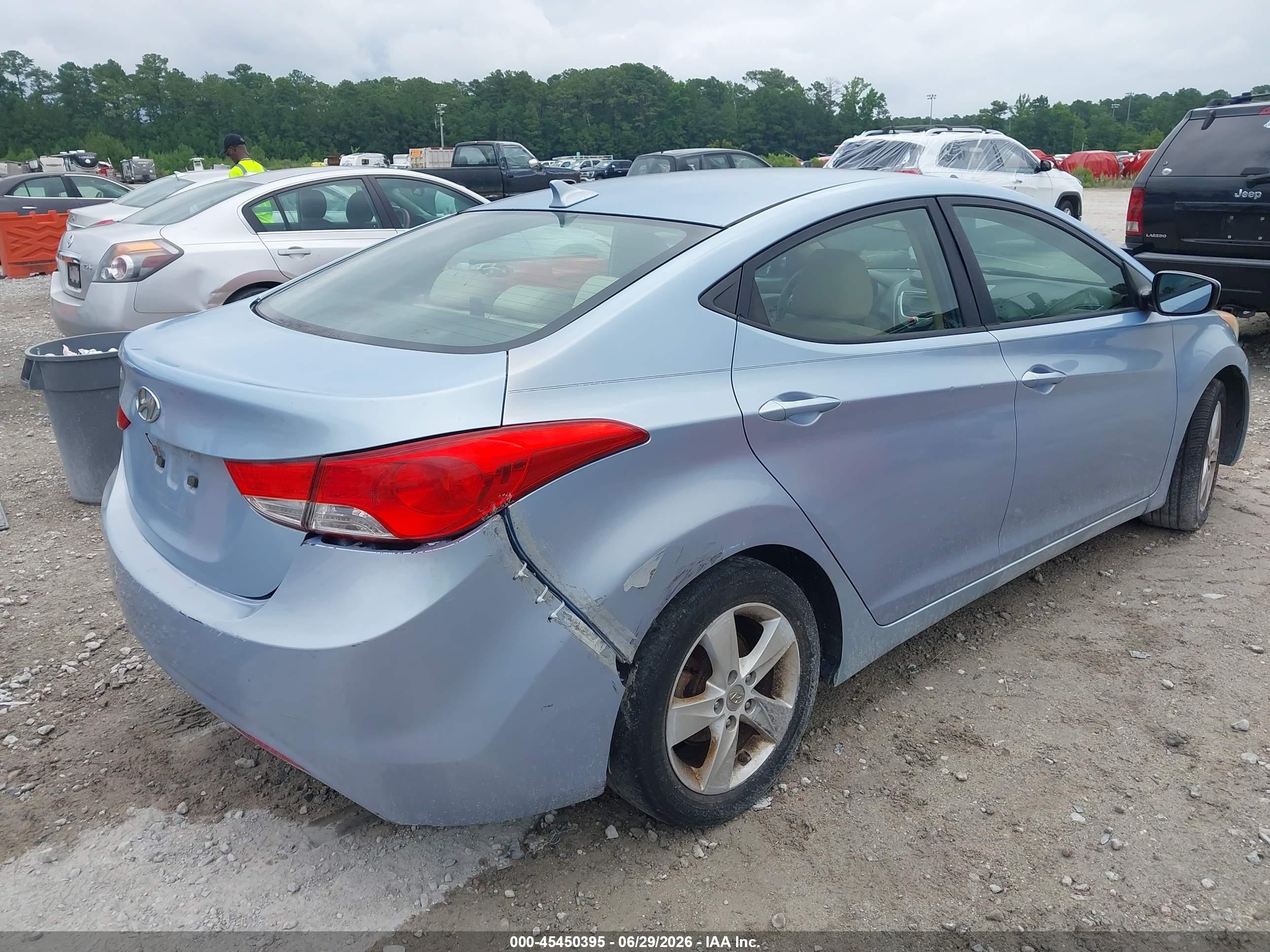 2012 Hyundai Elantra Gls (ulsan Plant) Синий vin: KMHDH4AE5CU191645
