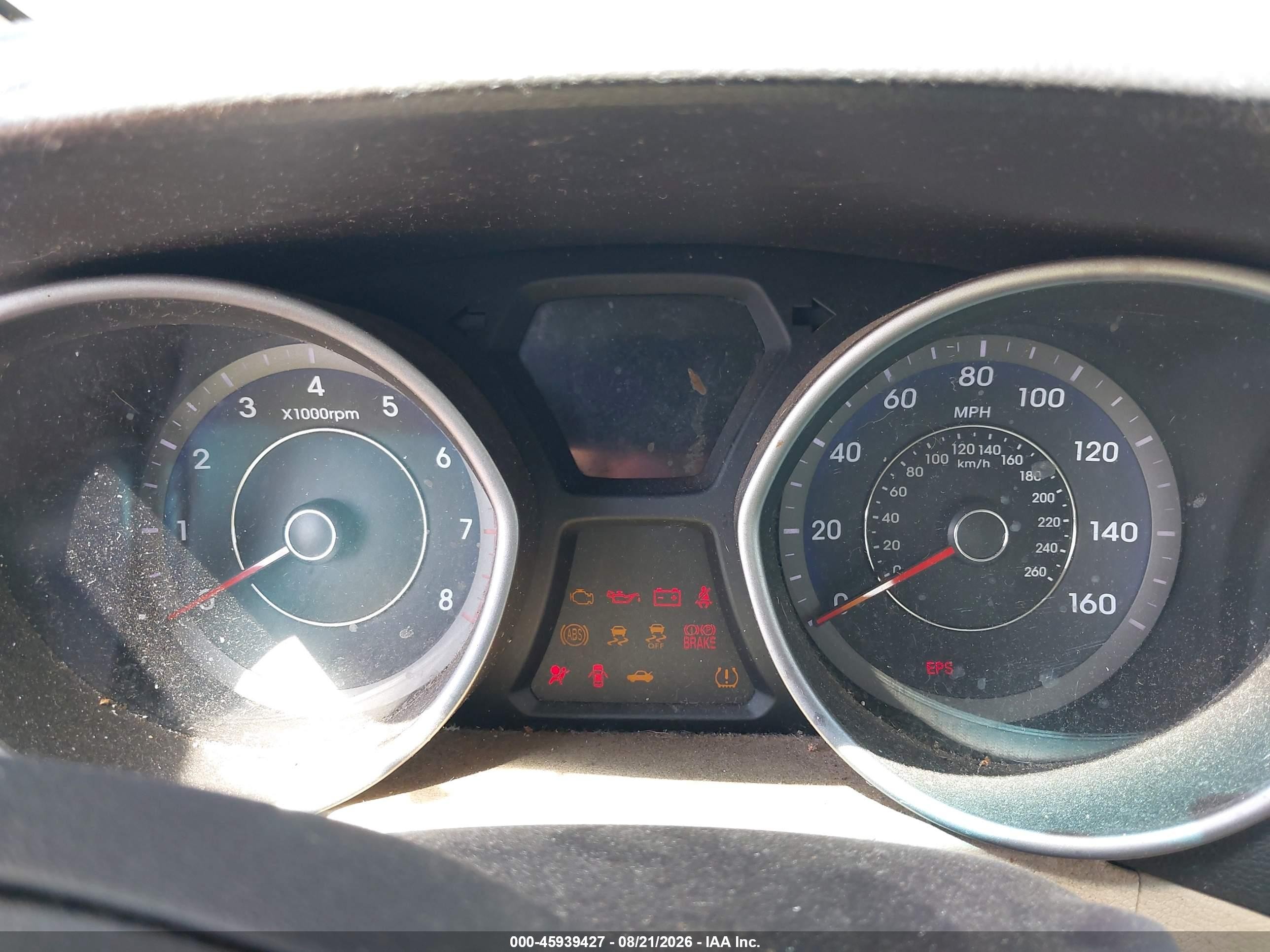 2012 Hyundai Elantra Gls (ulsan Plant) Light Blue vin: KMHDH4AE5CU205477