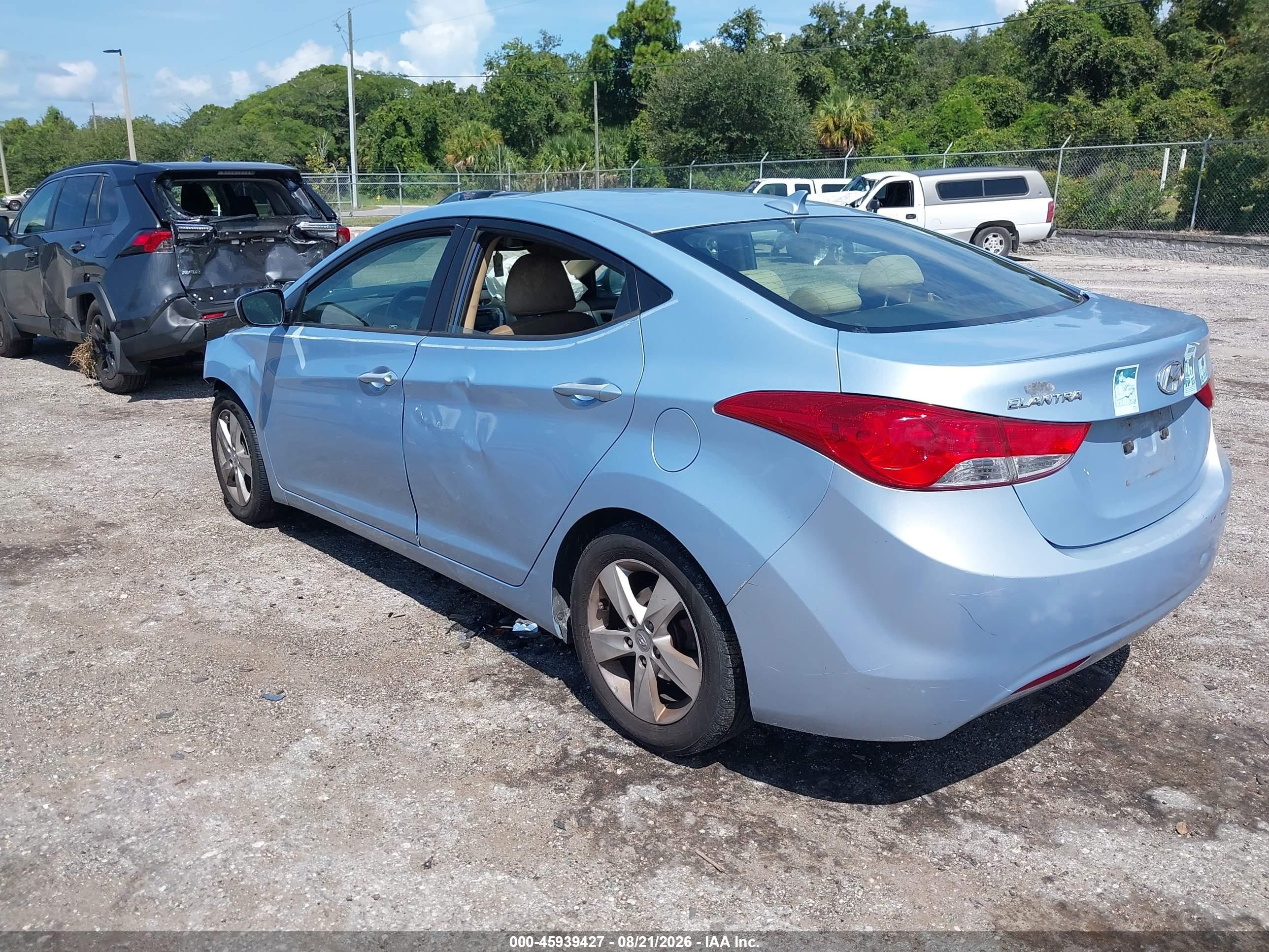 2012 Hyundai Elantra Gls (ulsan Plant) Light Blue vin: KMHDH4AE5CU205477