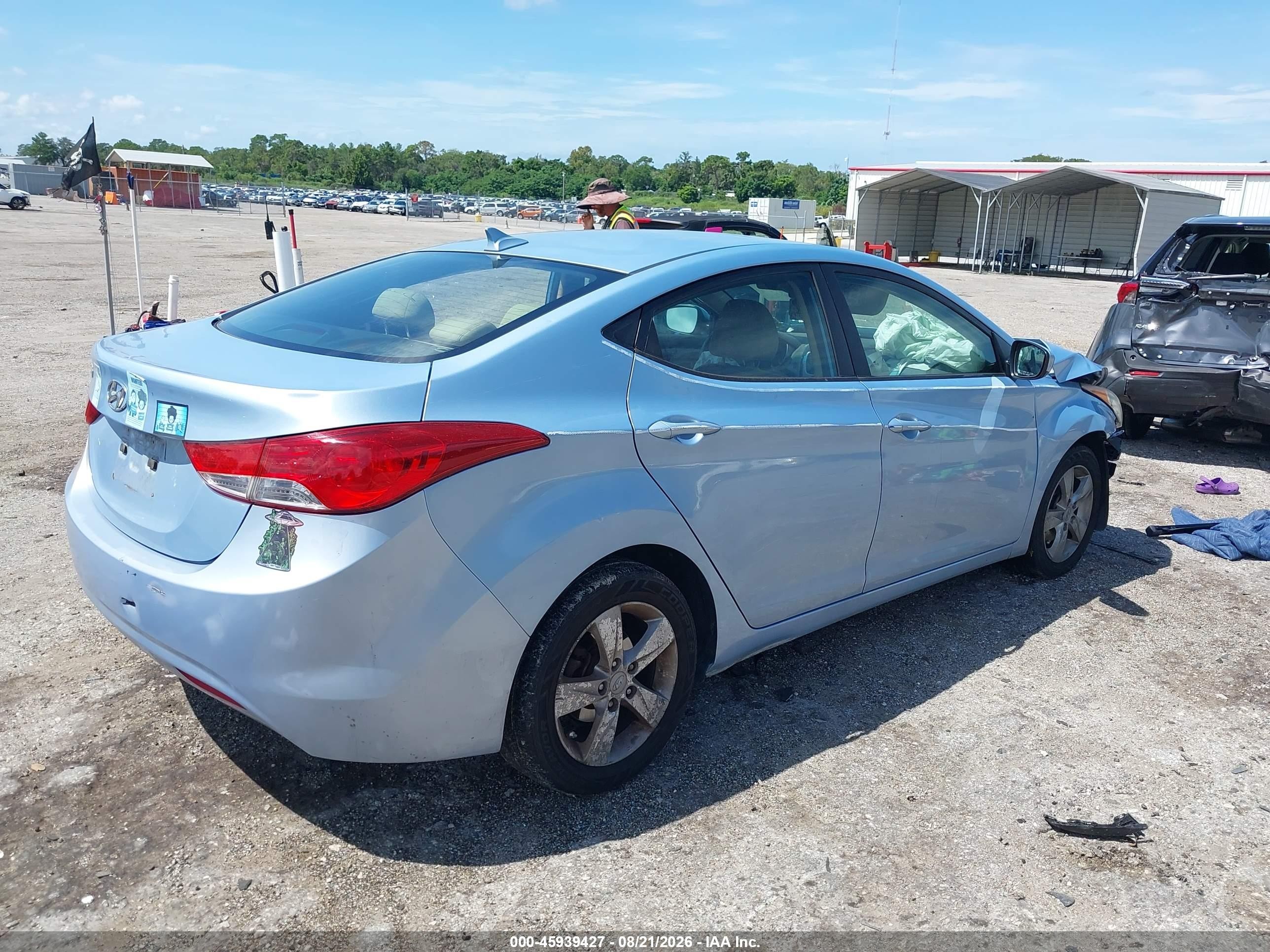 2012 Hyundai Elantra Gls (ulsan Plant) Light Blue vin: KMHDH4AE5CU205477