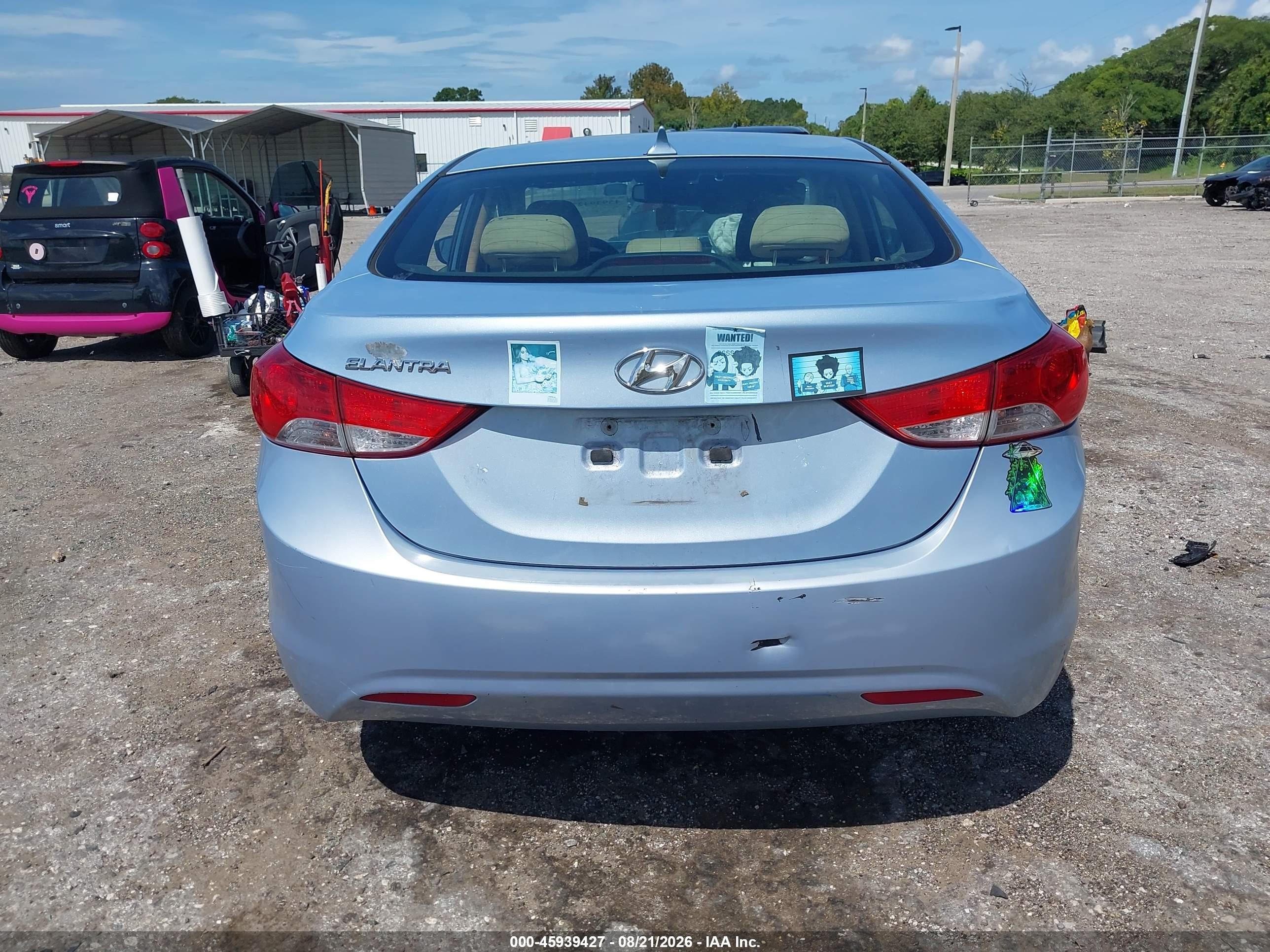 2012 Hyundai Elantra Gls (ulsan Plant) Light Blue vin: KMHDH4AE5CU205477