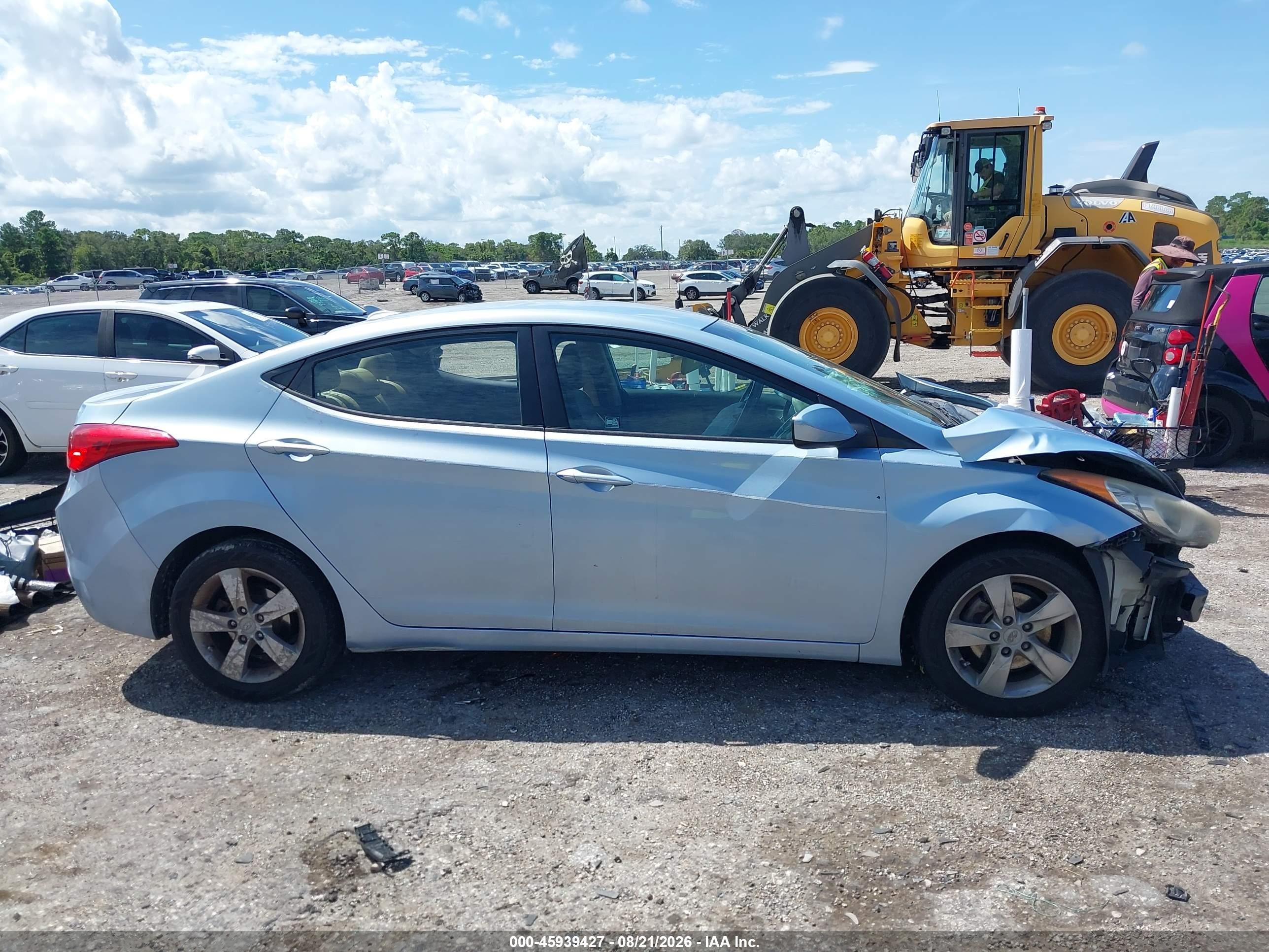 2012 Hyundai Elantra Gls (ulsan Plant) Light Blue vin: KMHDH4AE5CU205477