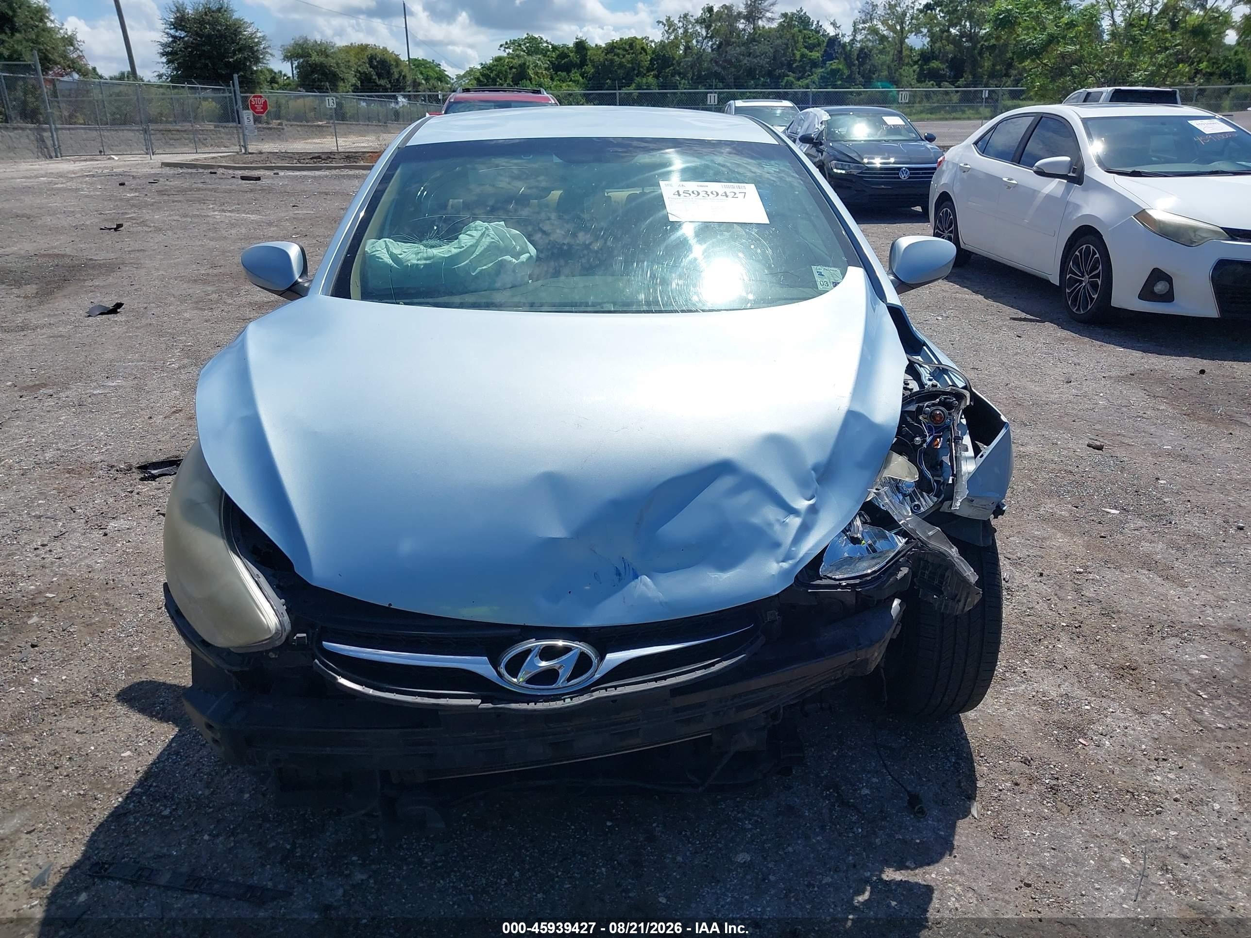2012 Hyundai Elantra Gls (ulsan Plant) Light Blue vin: KMHDH4AE5CU205477