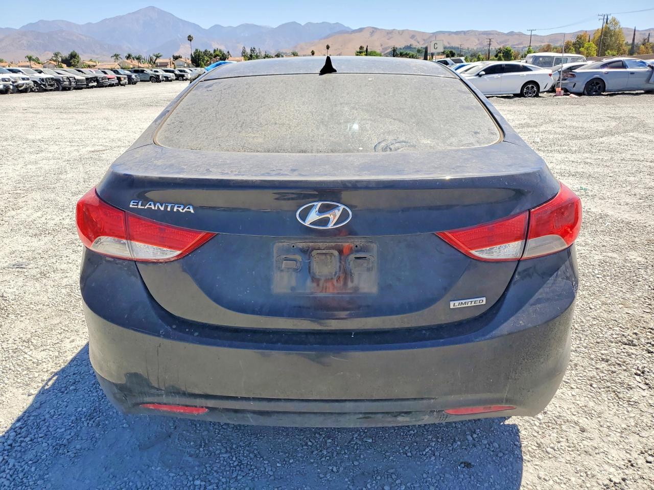 2012 Hyundai Elantra Limited Black vin: KMHDH4AE5CU206662