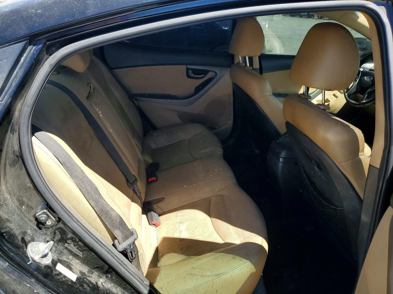 2012 Hyundai Elantra Limited Black vin: KMHDH4AE5CU206662
