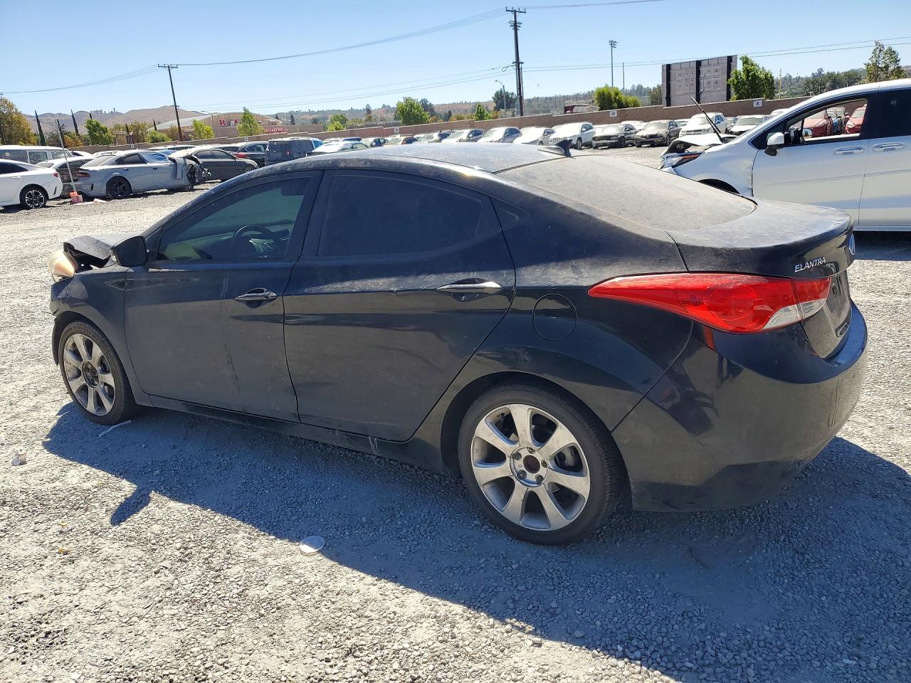 2012 Hyundai Elantra Limited Black vin: KMHDH4AE5CU206662
