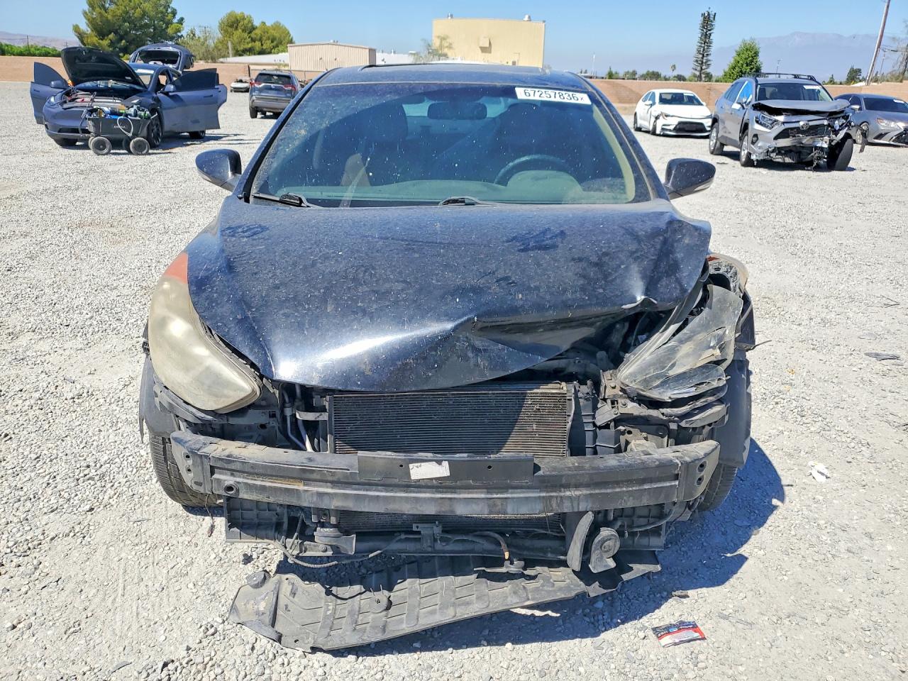 2012 Hyundai Elantra Limited Black vin: KMHDH4AE5CU206662