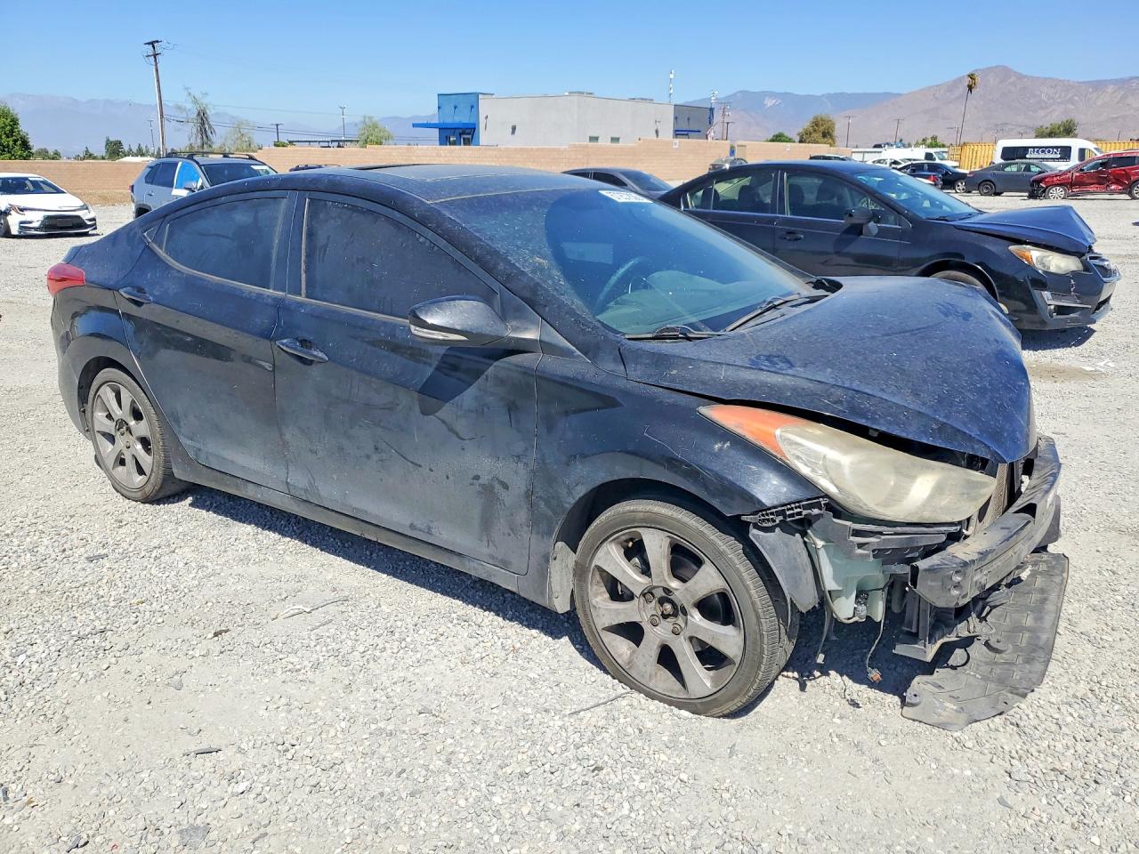 2012 Hyundai Elantra Limited Black vin: KMHDH4AE5CU206662