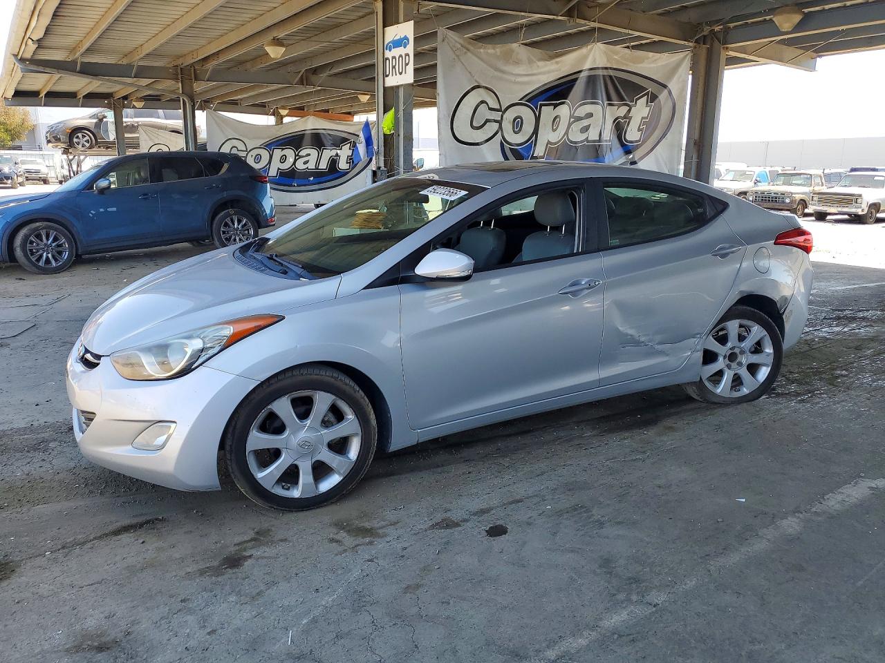 2012 Hyundai Elantra Limited Silver vin: KMHDH4AE5CU208024