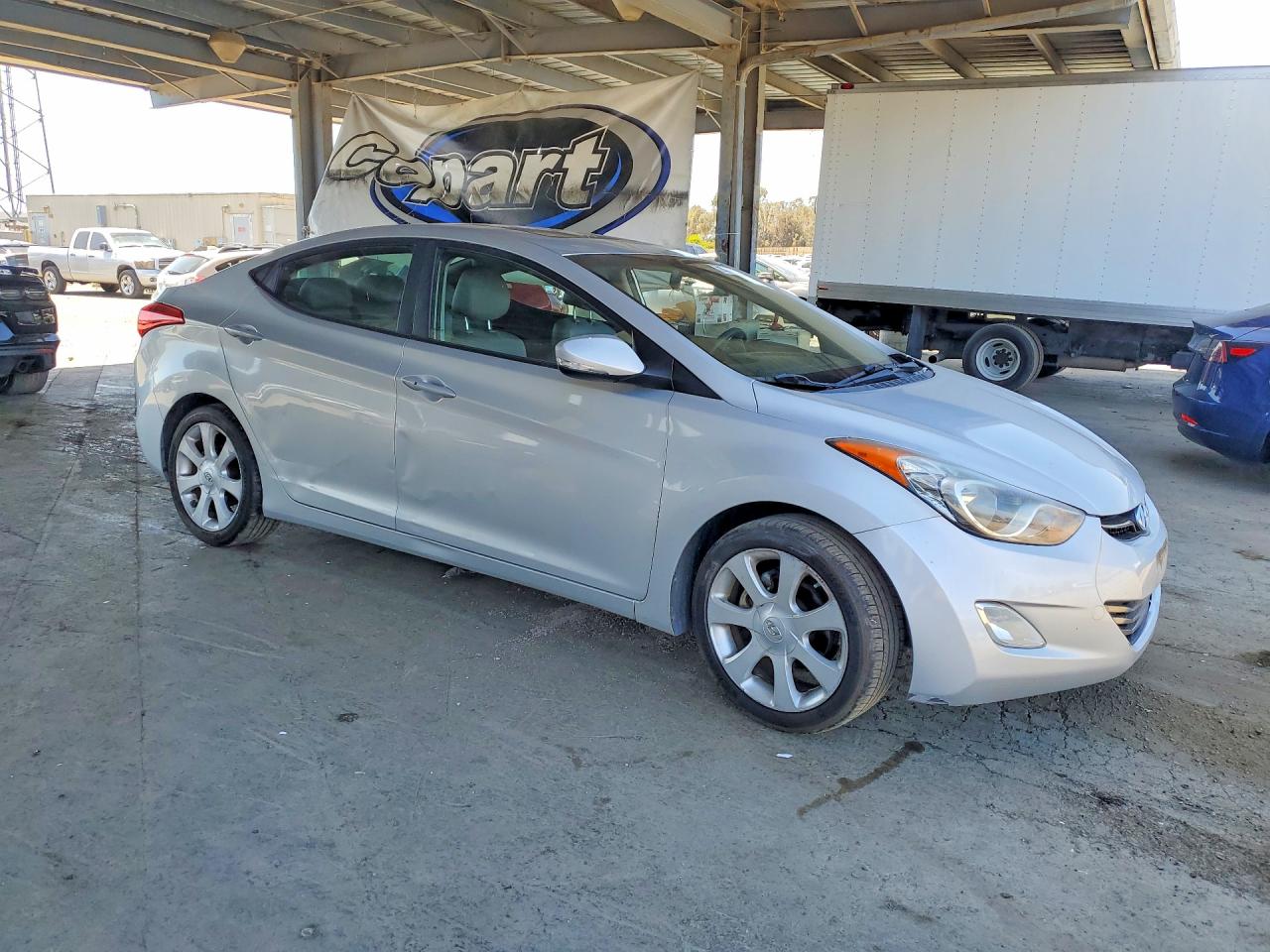 2012 Hyundai Elantra Limited Silver vin: KMHDH4AE5CU208024