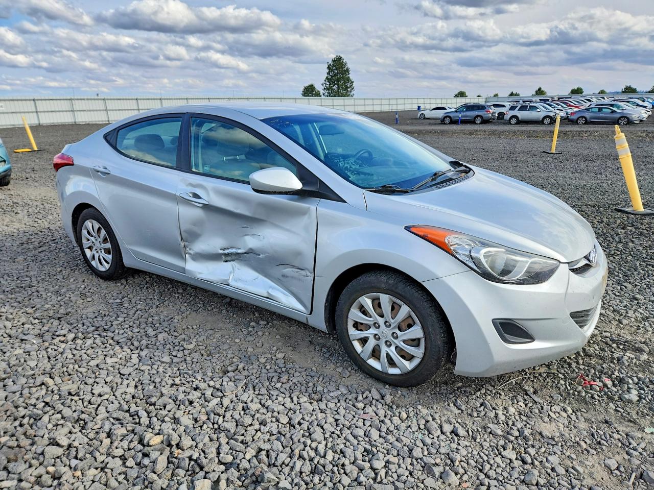 2012 Hyundai Elantra Gls Silver vin: KMHDH4AE5CU231495