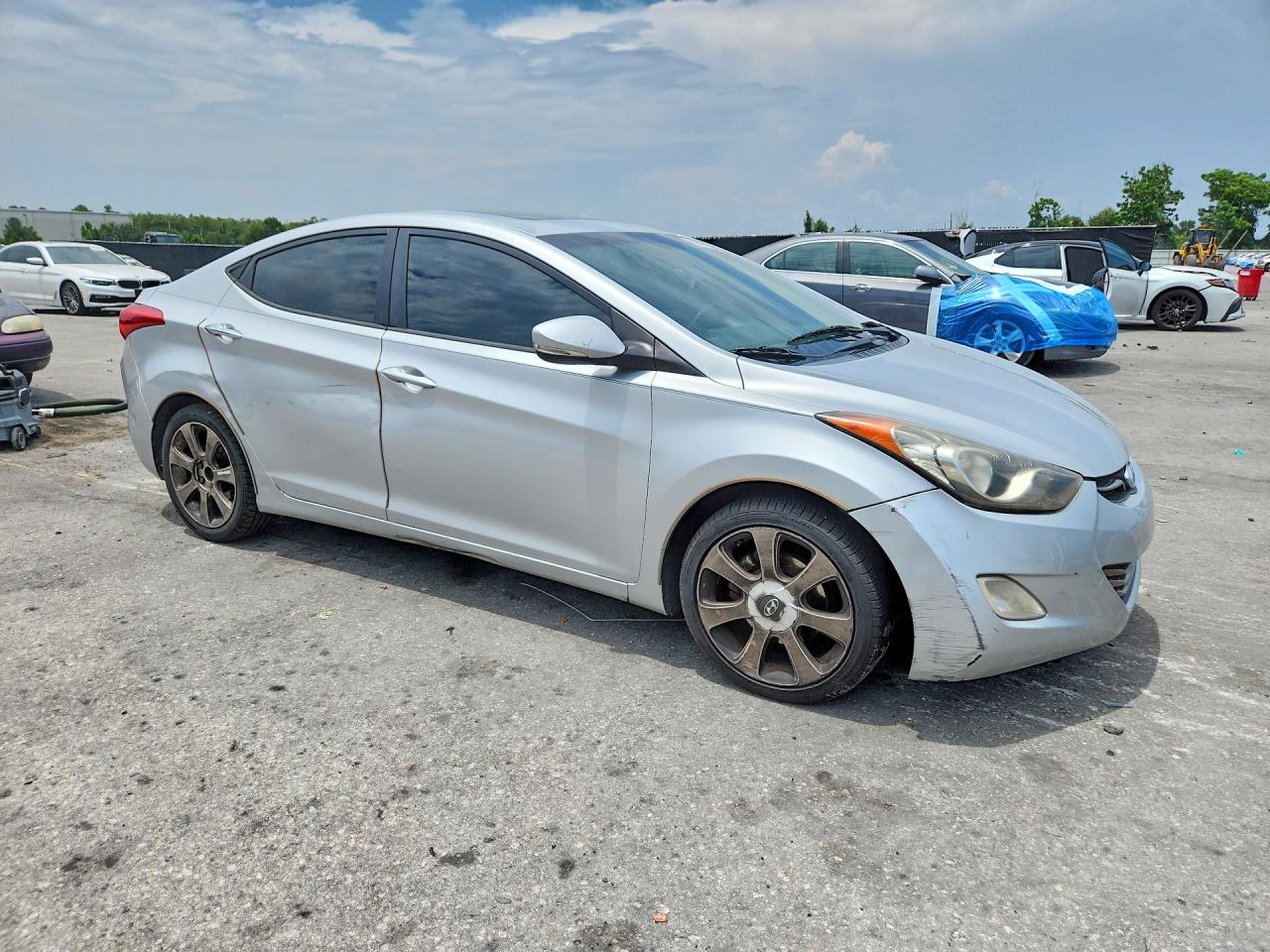 2012 Hyundai Elantra Limited Silver vin: KMHDH4AE5CU260267