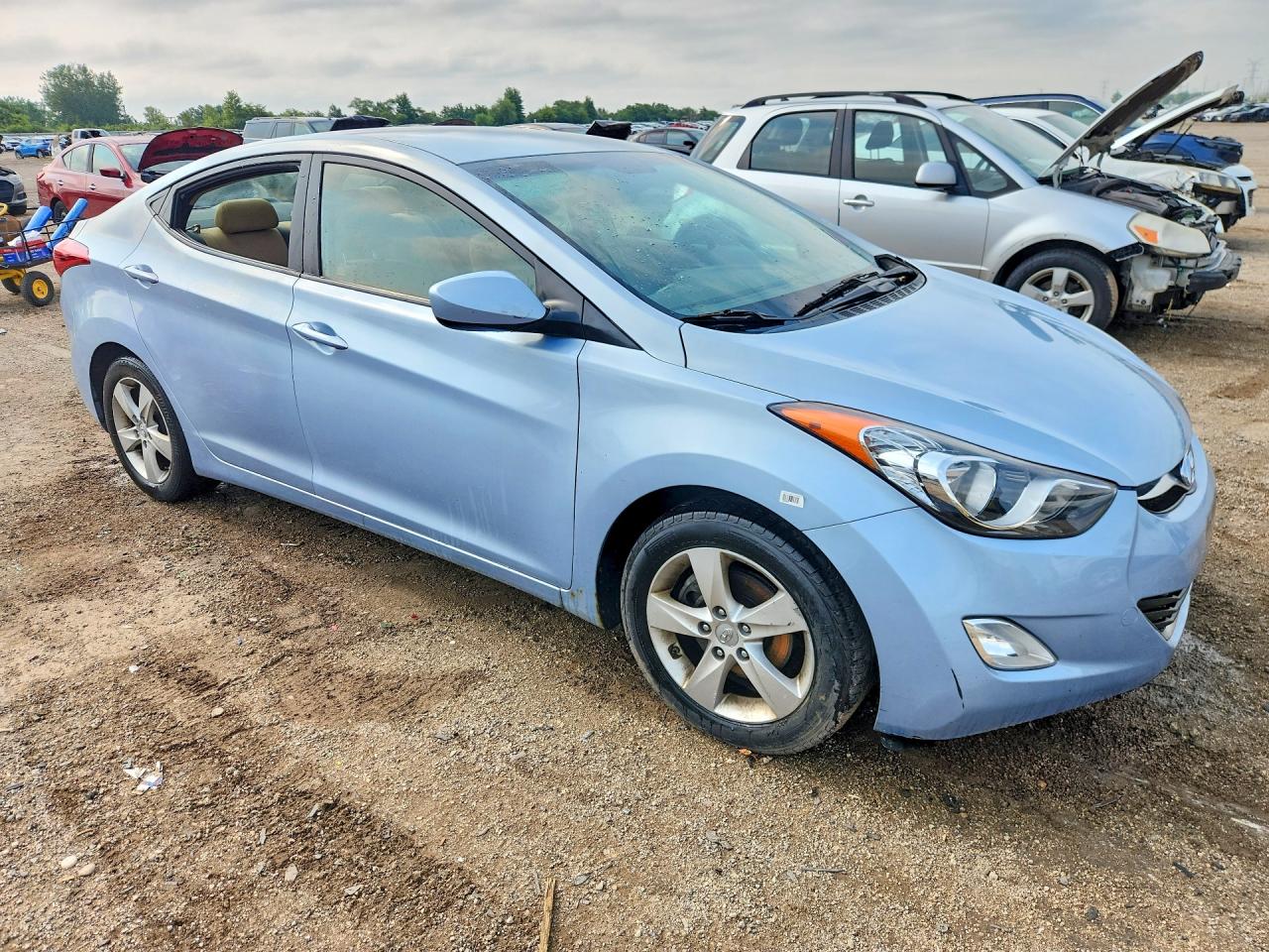 2012 Hyundai Elantra Gls Blue vin: KMHDH4AE5CU268997