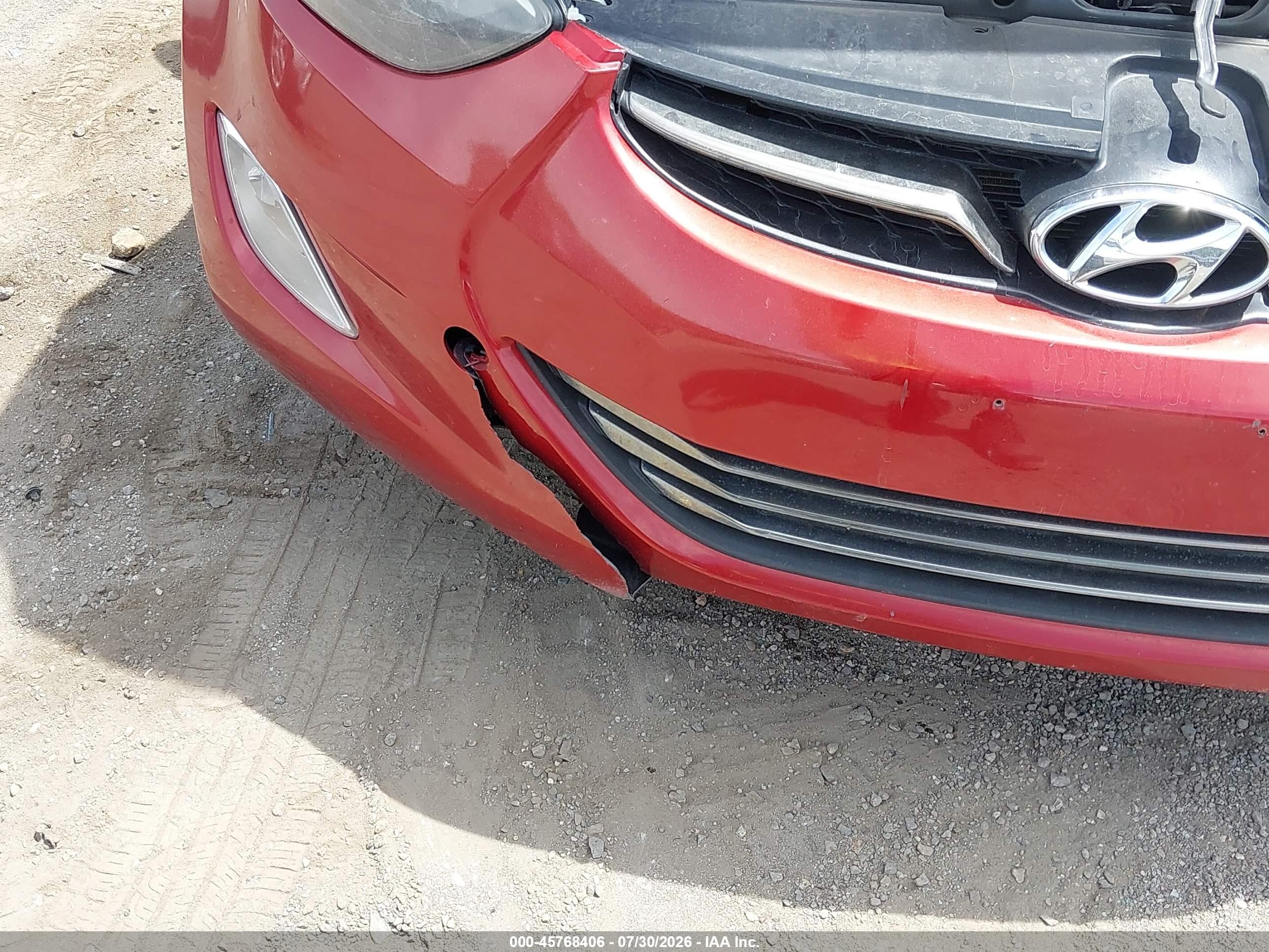 2012 Hyundai Elantra Limited (ulsan Plant) Красный vin: KMHDH4AE5CU269678