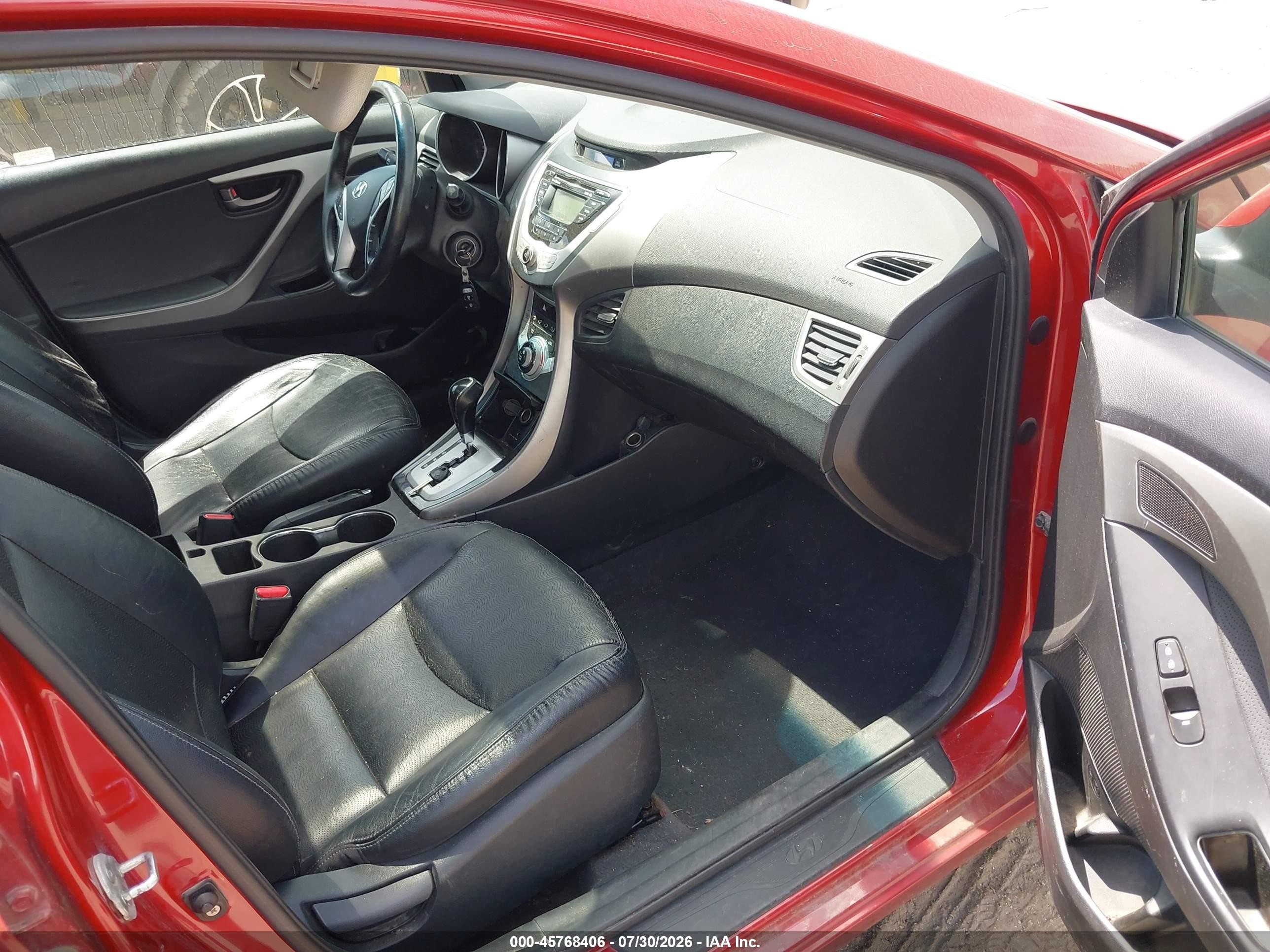 2012 Hyundai Elantra Limited (ulsan Plant) Красный vin: KMHDH4AE5CU269678