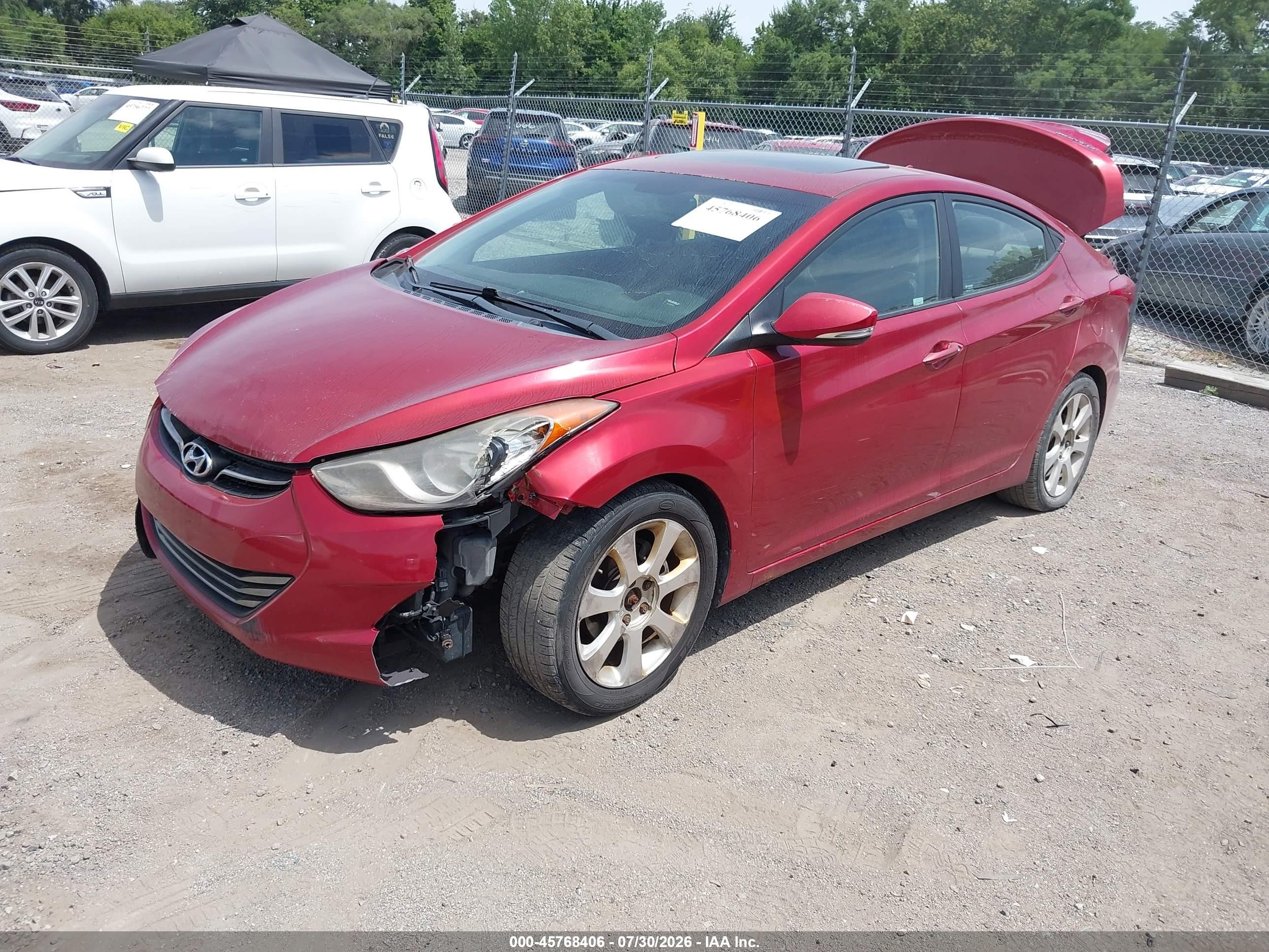2012 Hyundai Elantra Limited (ulsan Plant) Красный vin: KMHDH4AE5CU269678